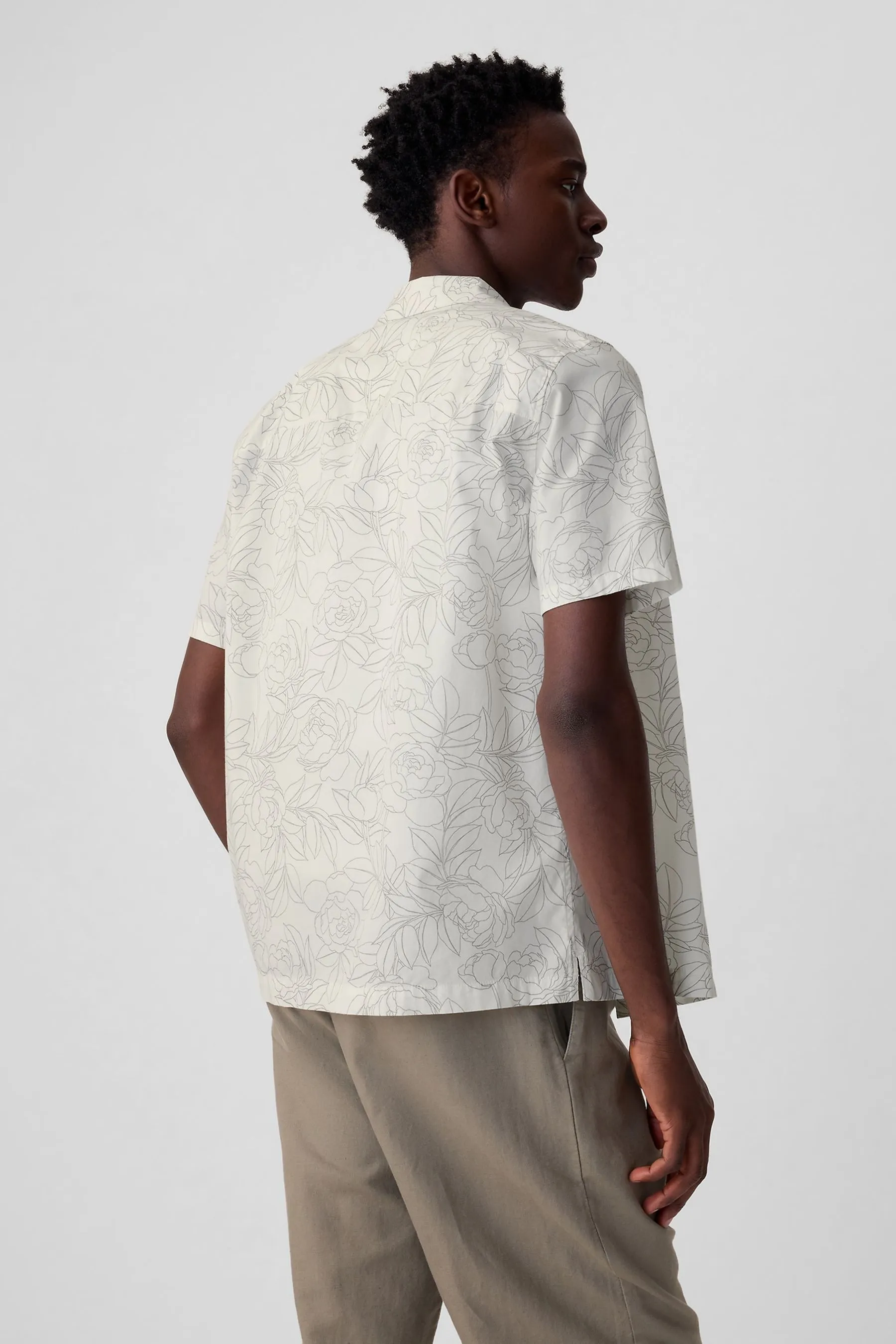 Cream All-Day Standard Fit Poplin Shirt