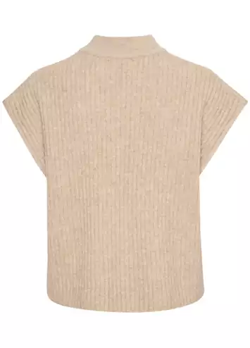 Cream Milja Half Zip Neck Vest | Grattan
