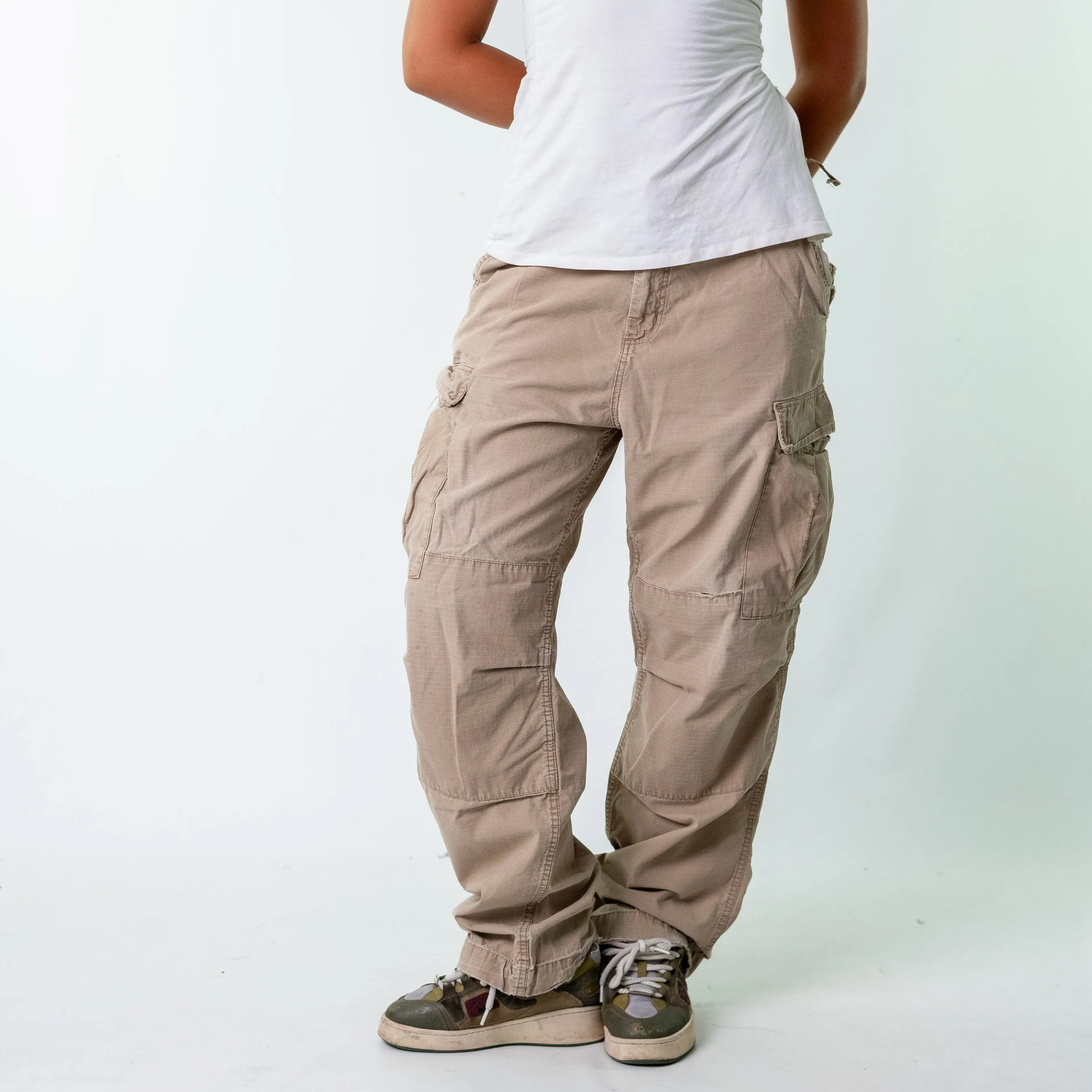 Cream y2ks Carhartt Woven Cargo Pants Baggy Pants (34x32)