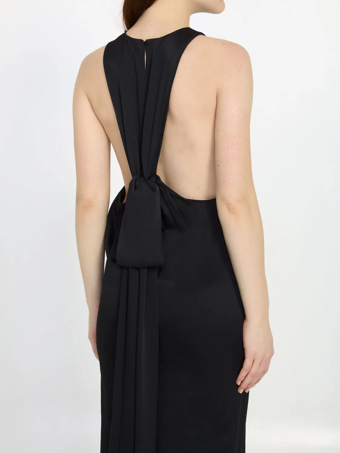 CREPE SATIN DRESS