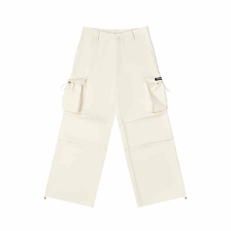 Crisp Pleated Parachute Cargo Pants