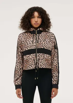 CROPPED MAN DOWN JACKET IN CHEETAH PRINT