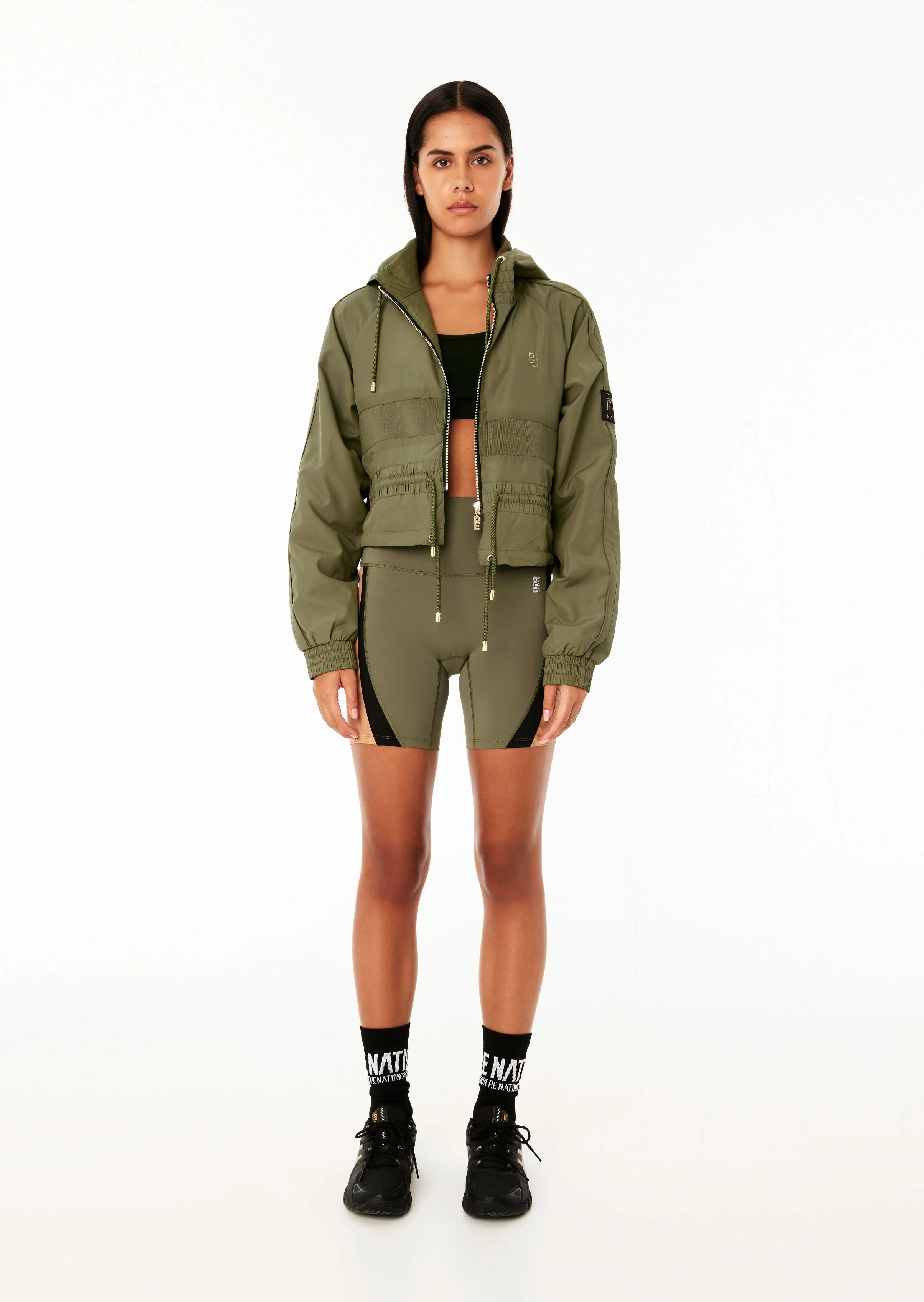 CROPPED MAN DOWN JACKET IN KHAKI