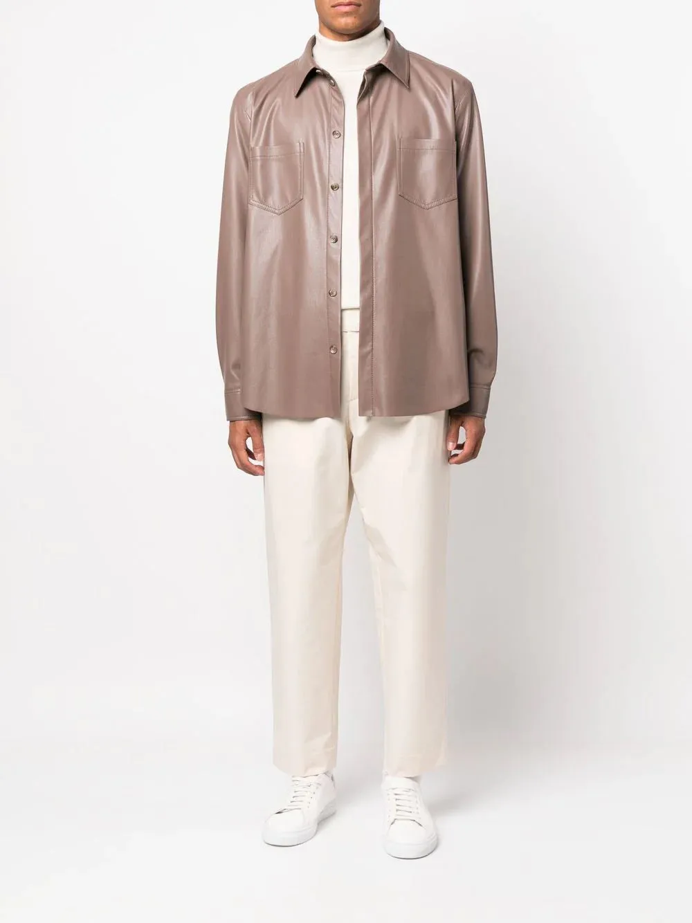 Cropped straight-leg trousers
