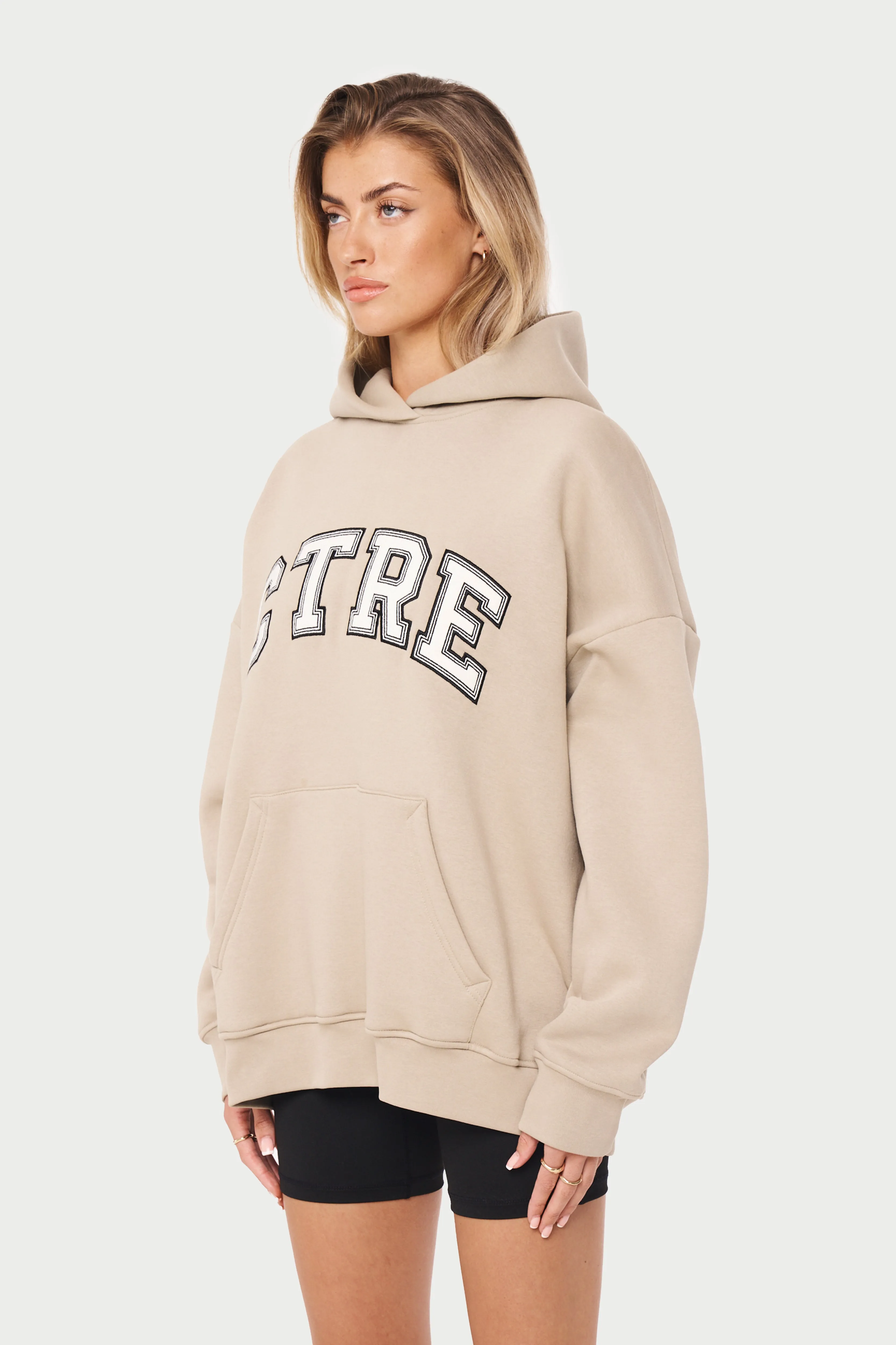 CTRE OVERSIZED HOODIE - BEIGE