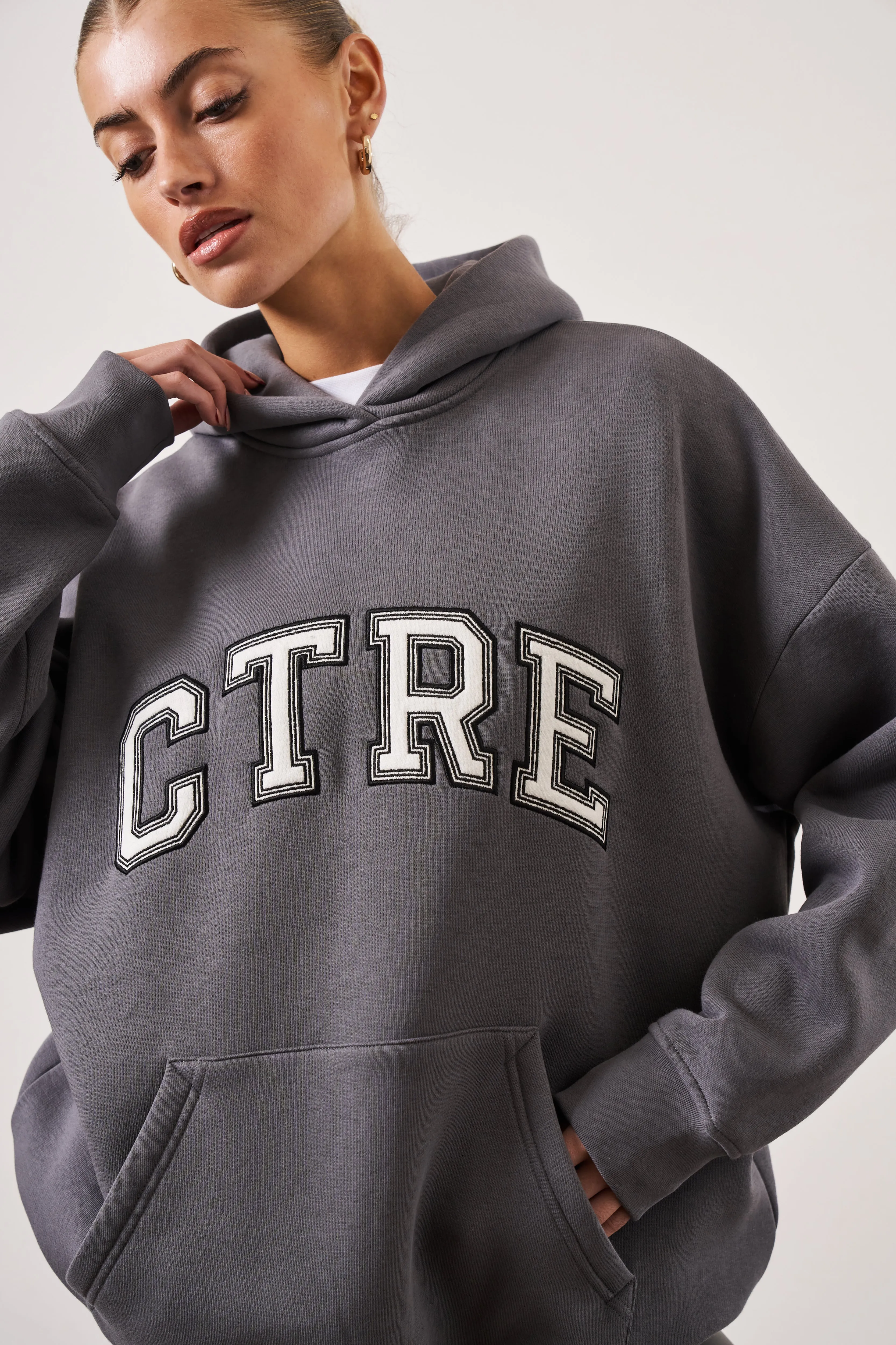 CTRE OVERSIZED HOODIE - CHARCOAL