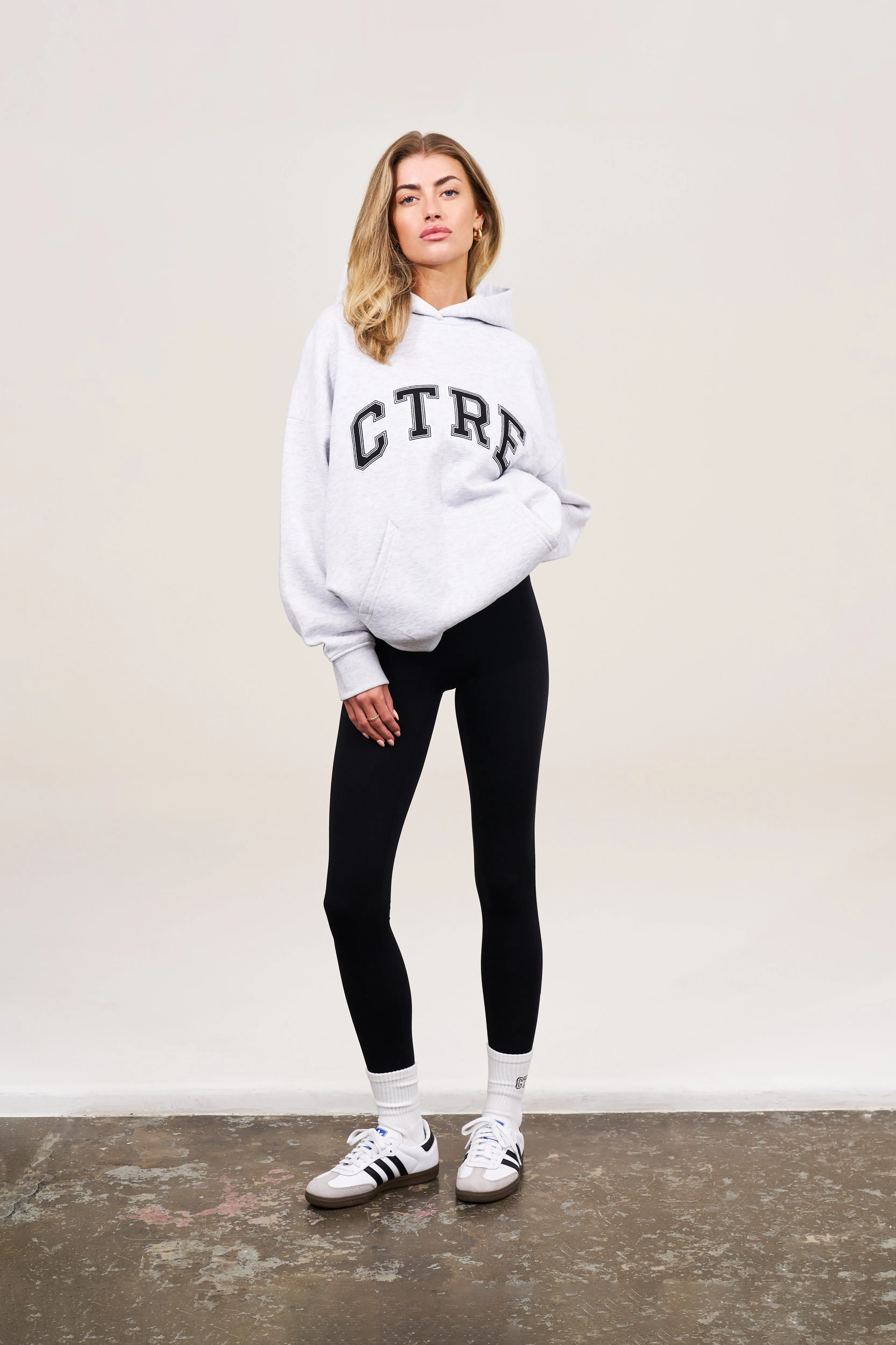 CTRE OVERSIZED HOODIE - GREY MARL