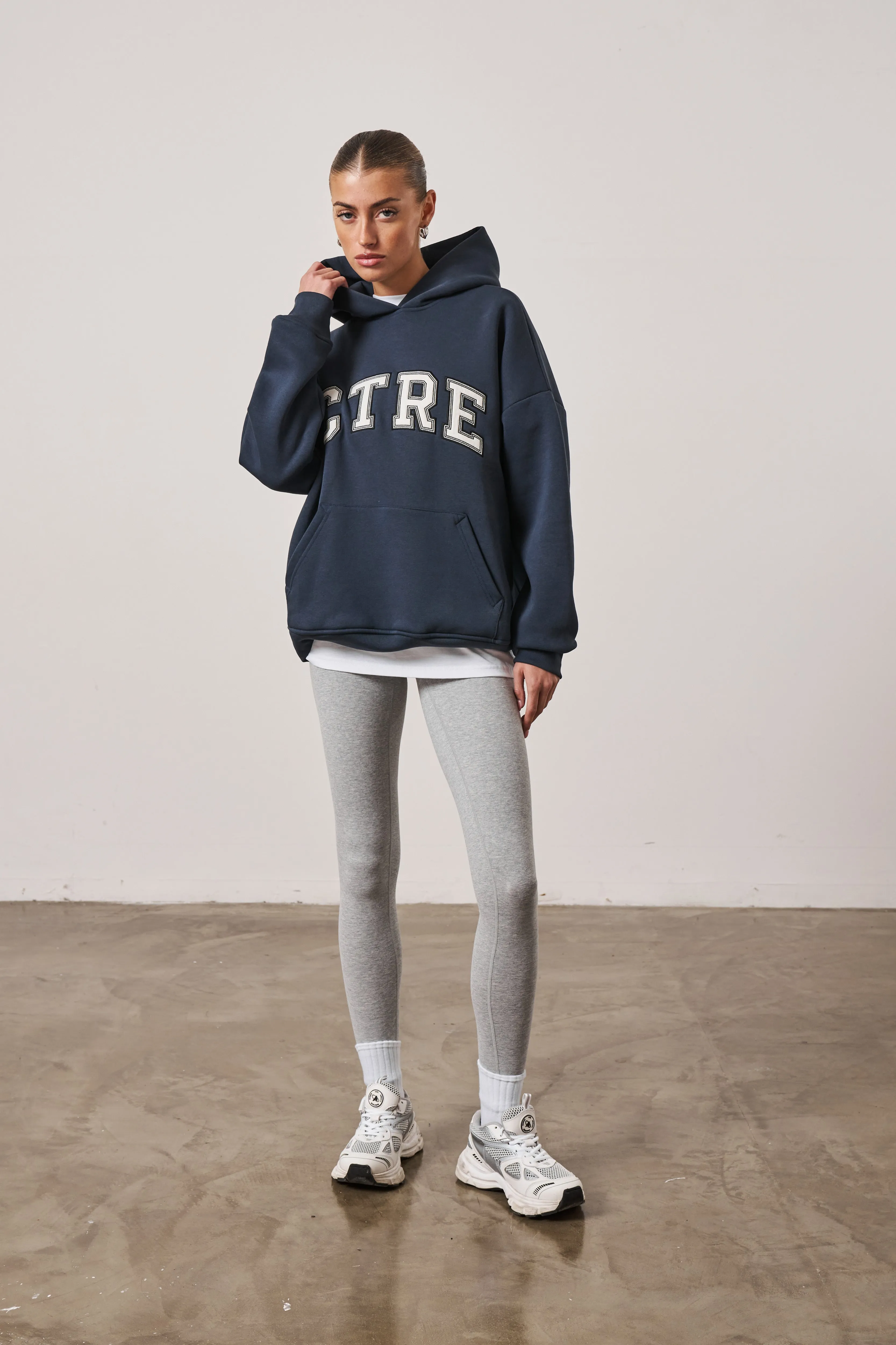 CTRE OVERSIZED HOODIE - NAVY