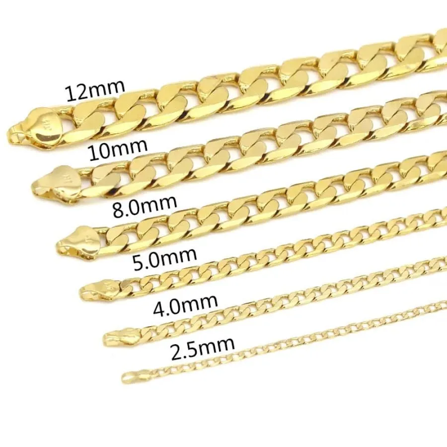 Cuban bracelet 3mm in 18kts gold plated