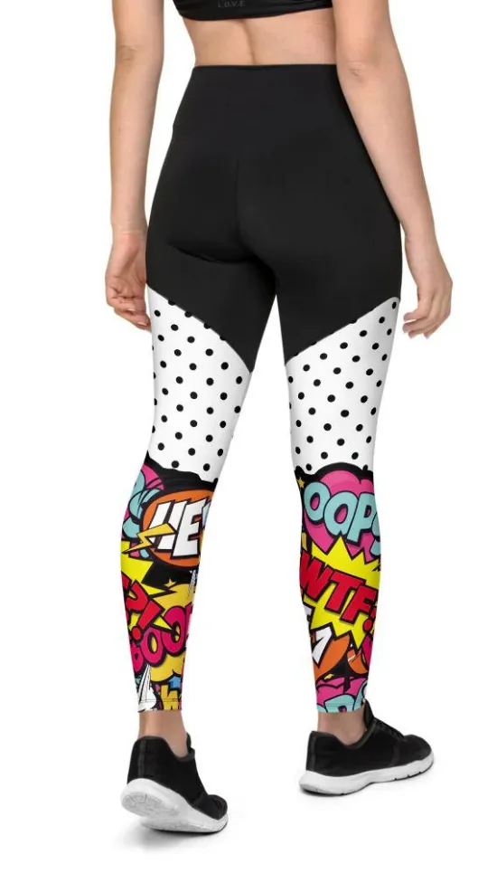 Cutest Pop Art Compression Leggings