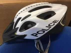 Cycle Helmet, POLICE marked, black and white chequerboard, ''Specialised'' logo inside (Used – Grade A)