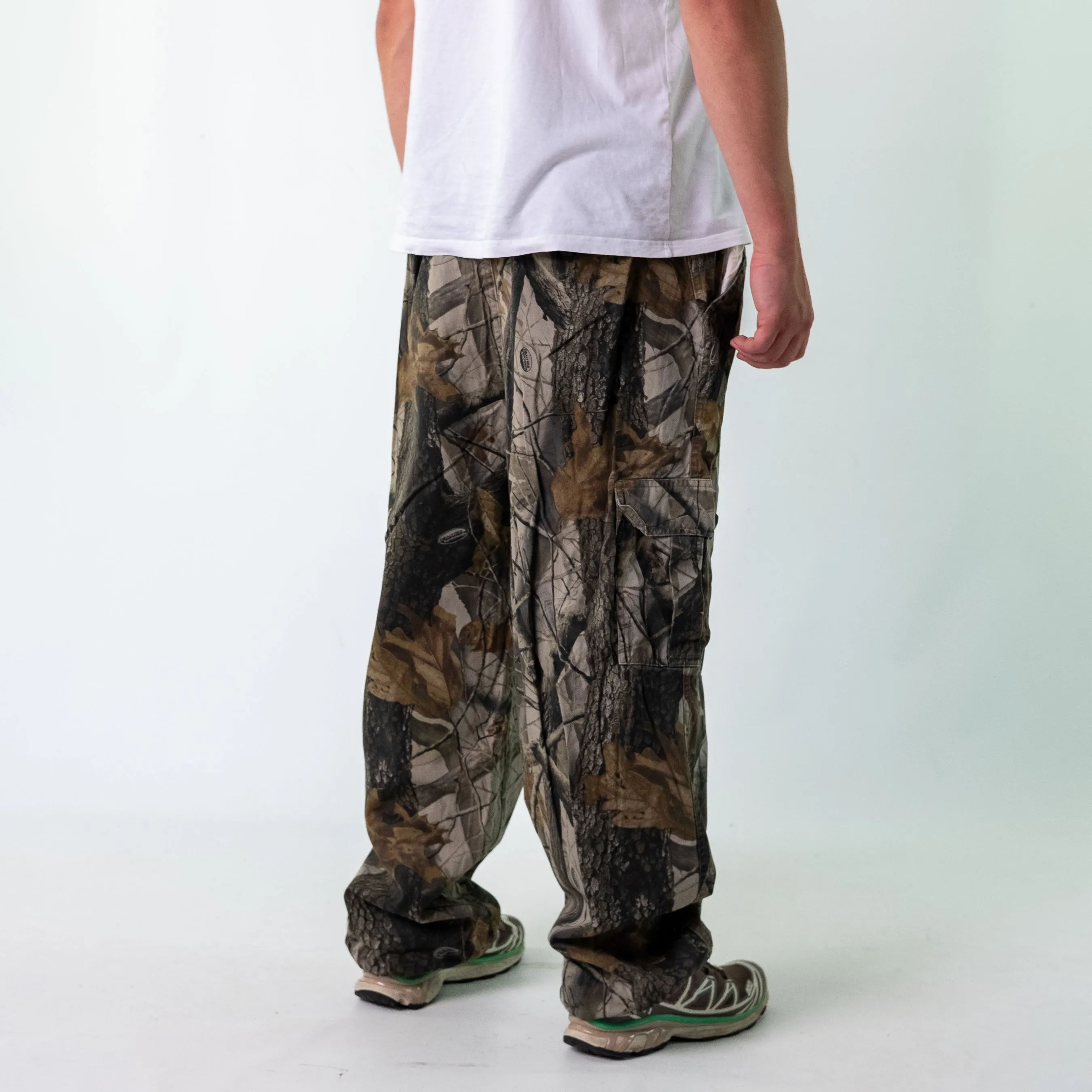 Dark Green 90s Realtree Outfitters Ridge Woven Cargo Pants Baggy Pants (36x36)