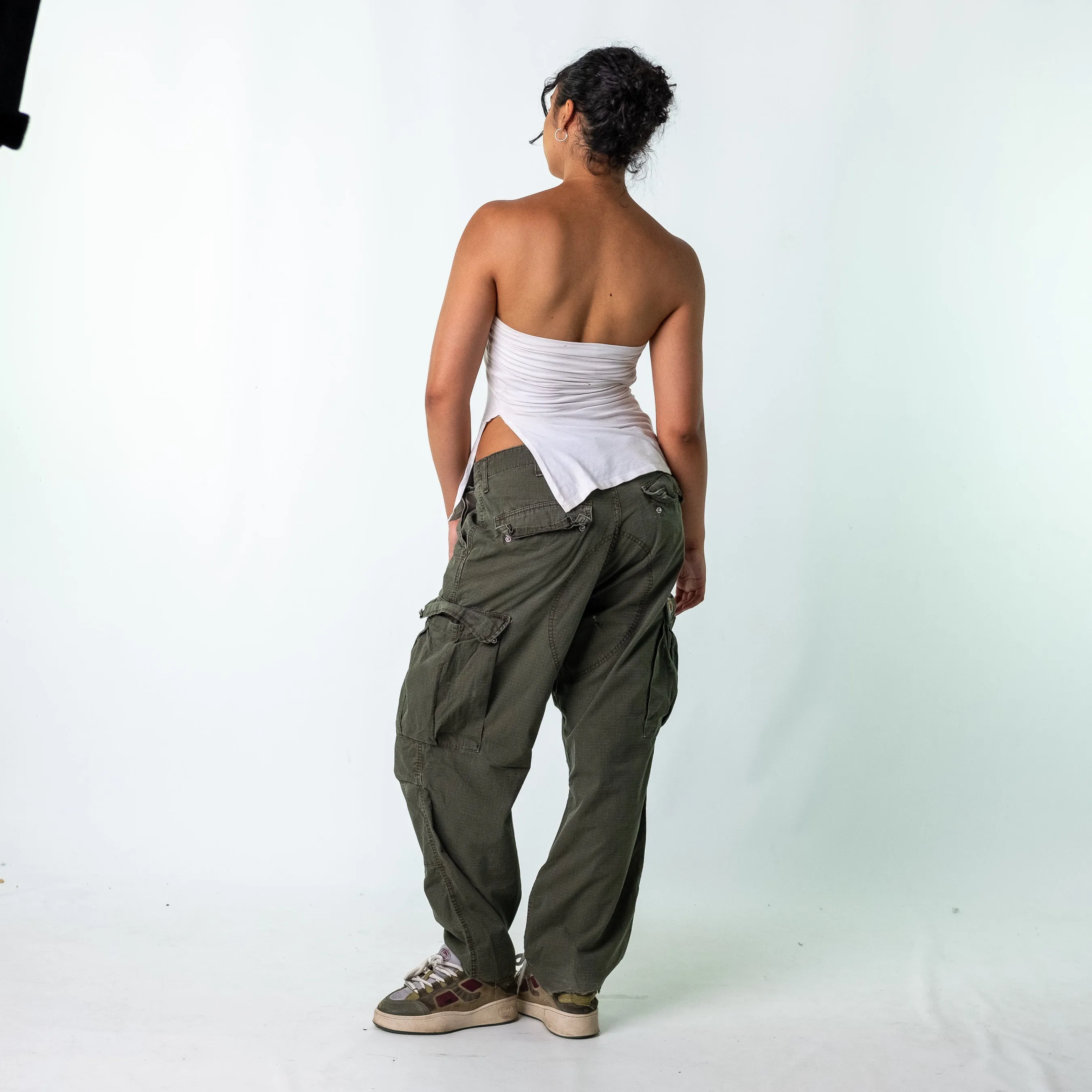 Dark Green y2ks Carhartt Woven Cargo Pants Baggy Pants (34x30)