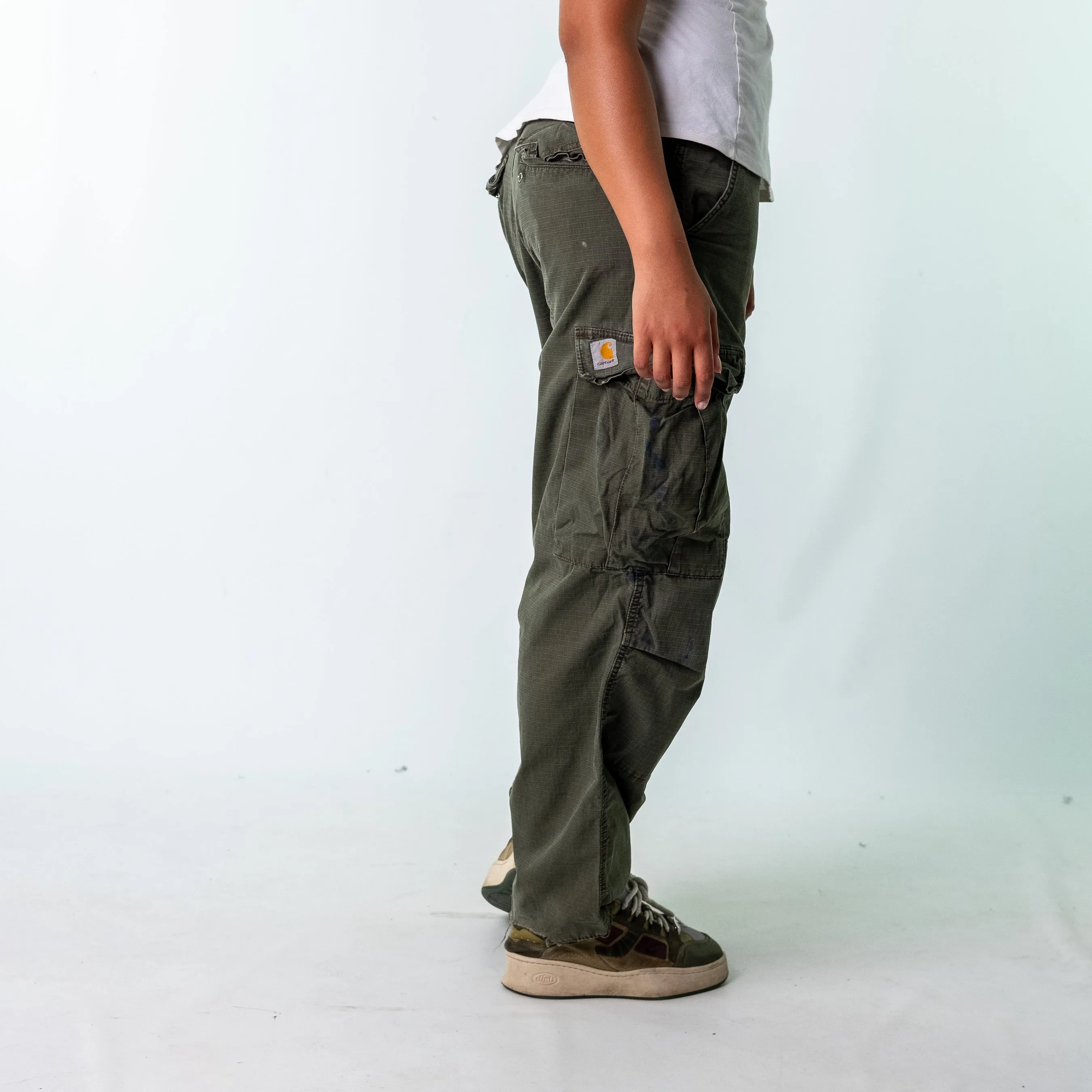 Dark Green y2ks Carhartt Woven Cargo Pants Baggy Pants (34x30)