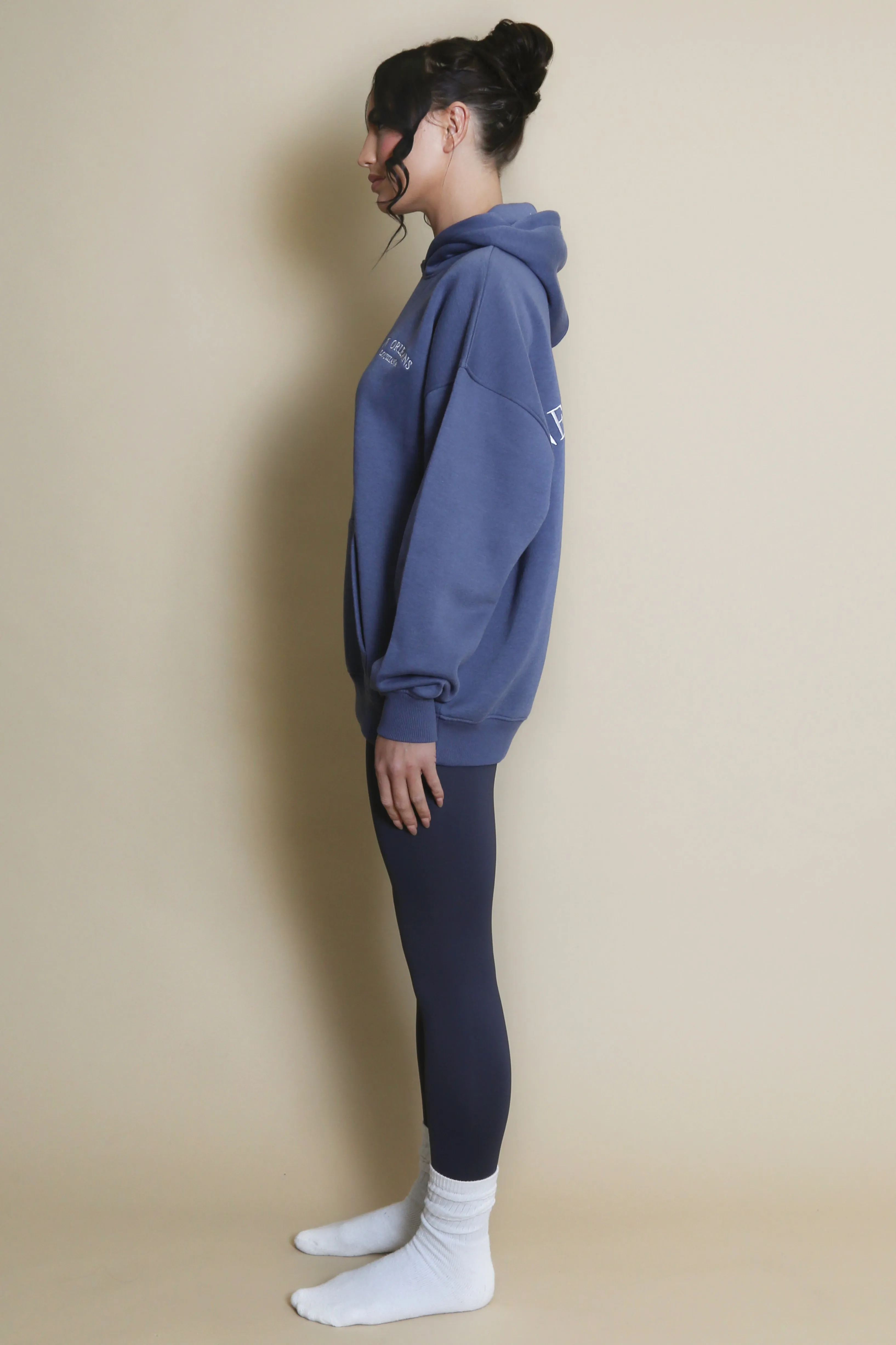 Dark Grey New Orleans Hooded Oversized Sweatshirt