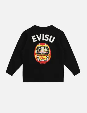 Daruma Appliqué Knitted Cardigan