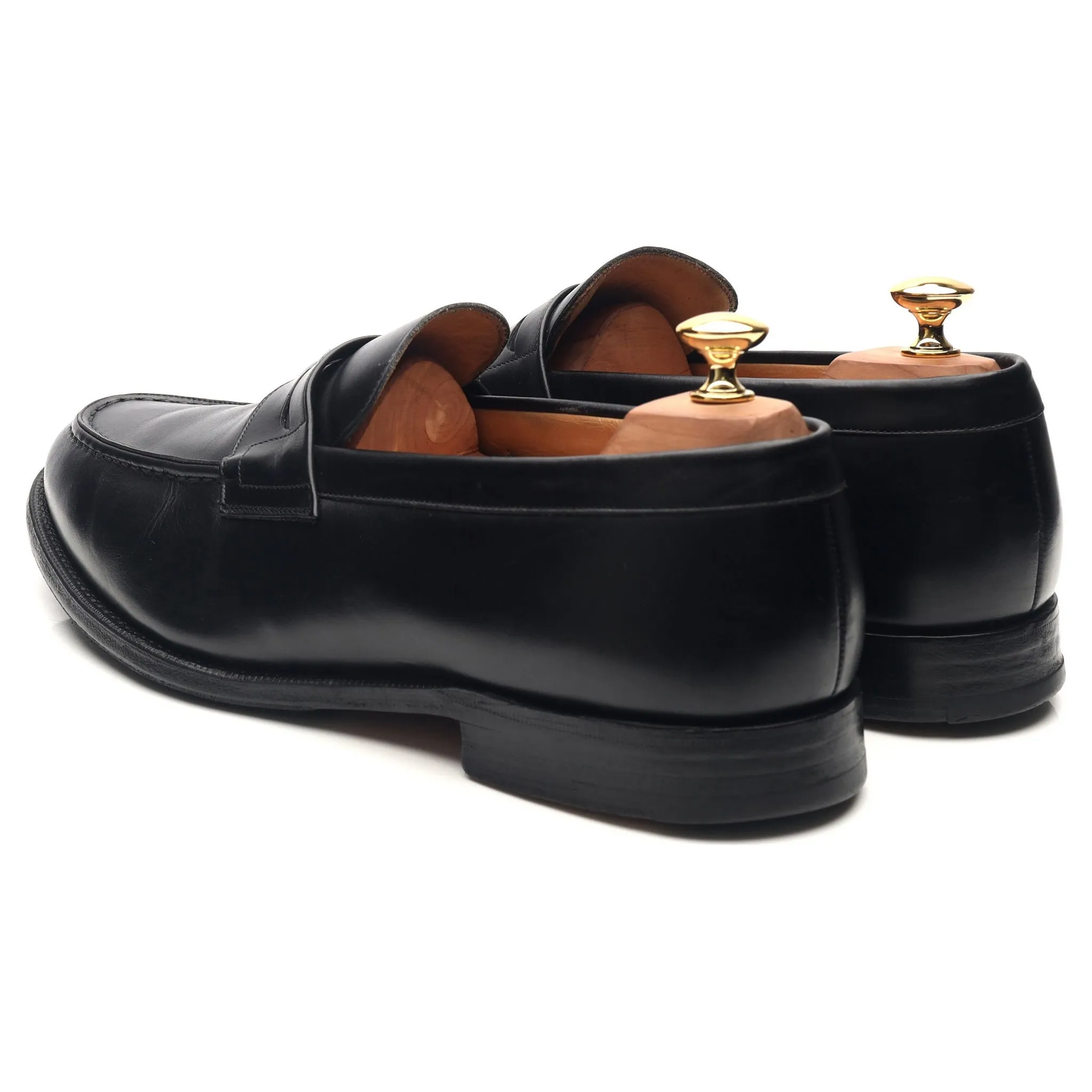 'Darwin' Black Leather Loafers UK 10.5 H