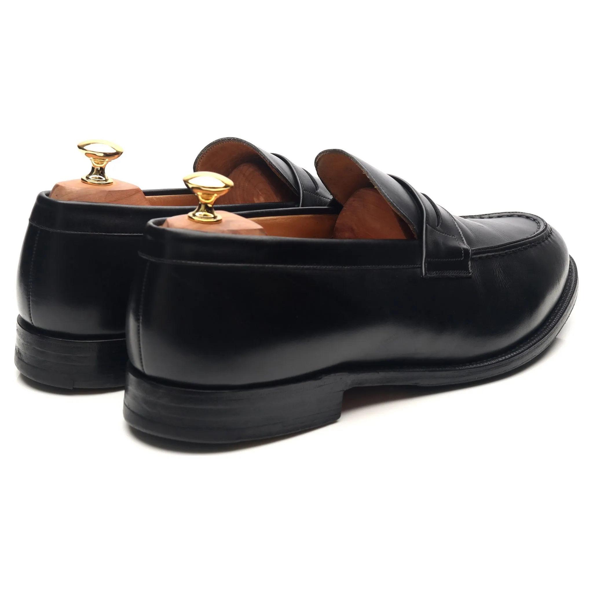 'Darwin' Black Leather Loafers UK 10.5 H