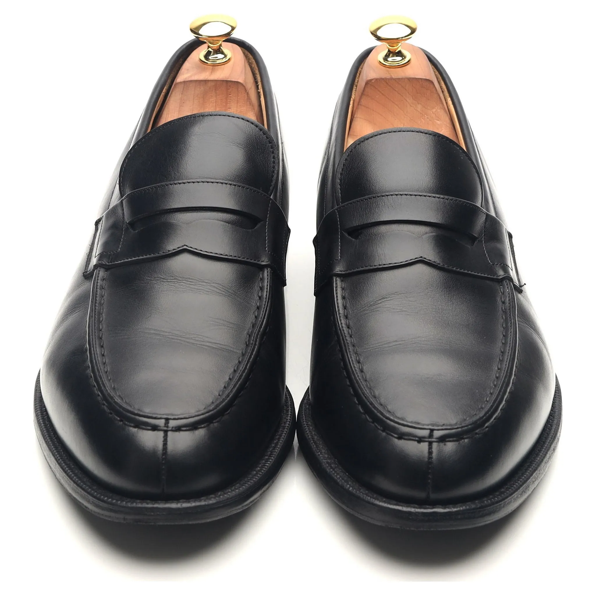 'Darwin' Black Leather Loafers UK 10.5 H