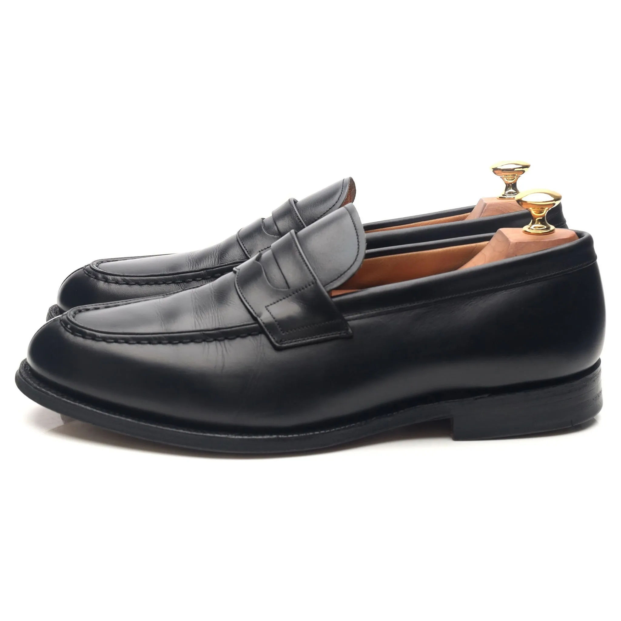 'Darwin' Black Leather Loafers UK 9.5 H