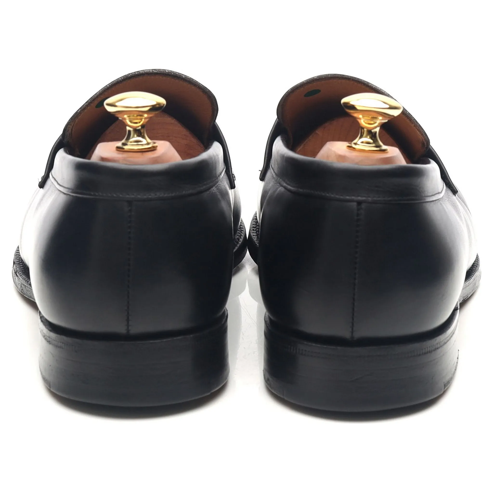 'Darwin' Black Leather Loafers UK 9.5 H