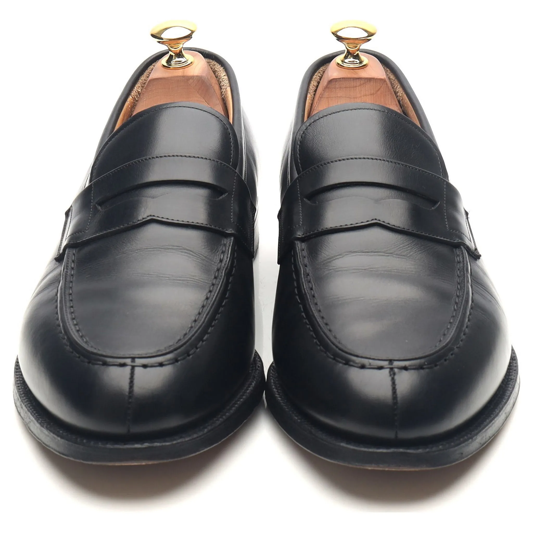 'Darwin' Black Leather Loafers UK 9.5 H