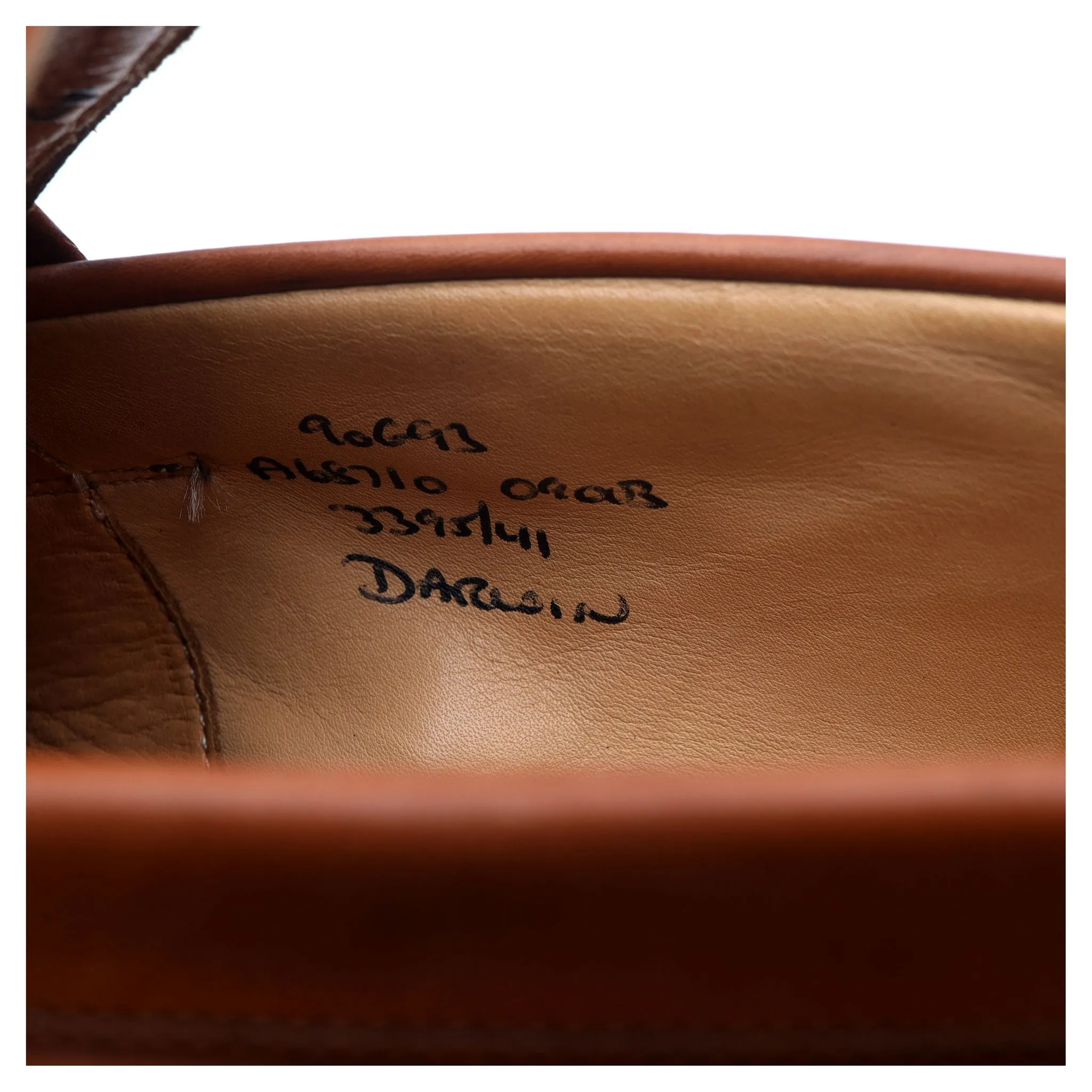 'Darwin' Tan Brown Leather Loafers UK 9 G