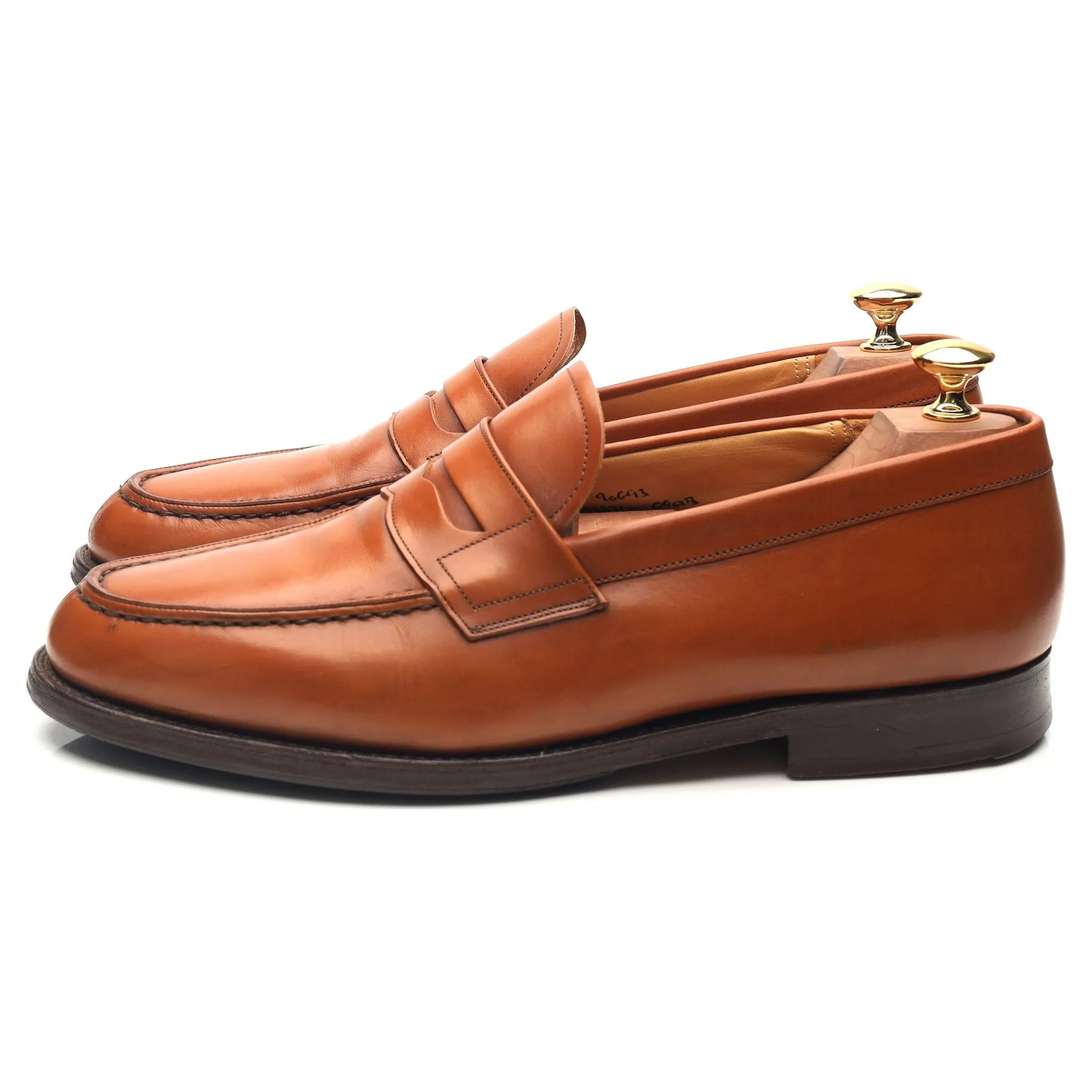 'Darwin' Tan Brown Leather Loafers UK 9 G