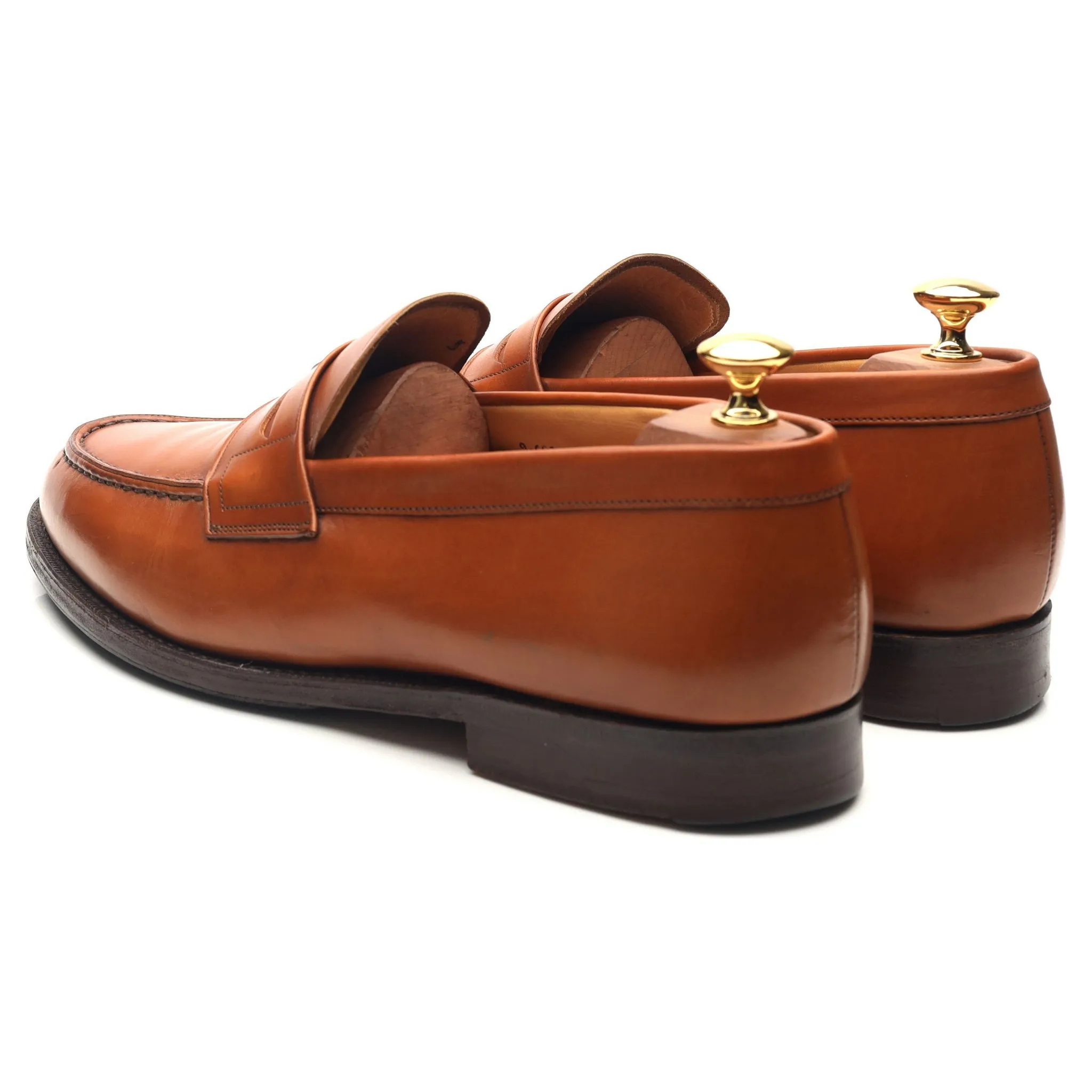 'Darwin' Tan Brown Leather Loafers UK 9 G