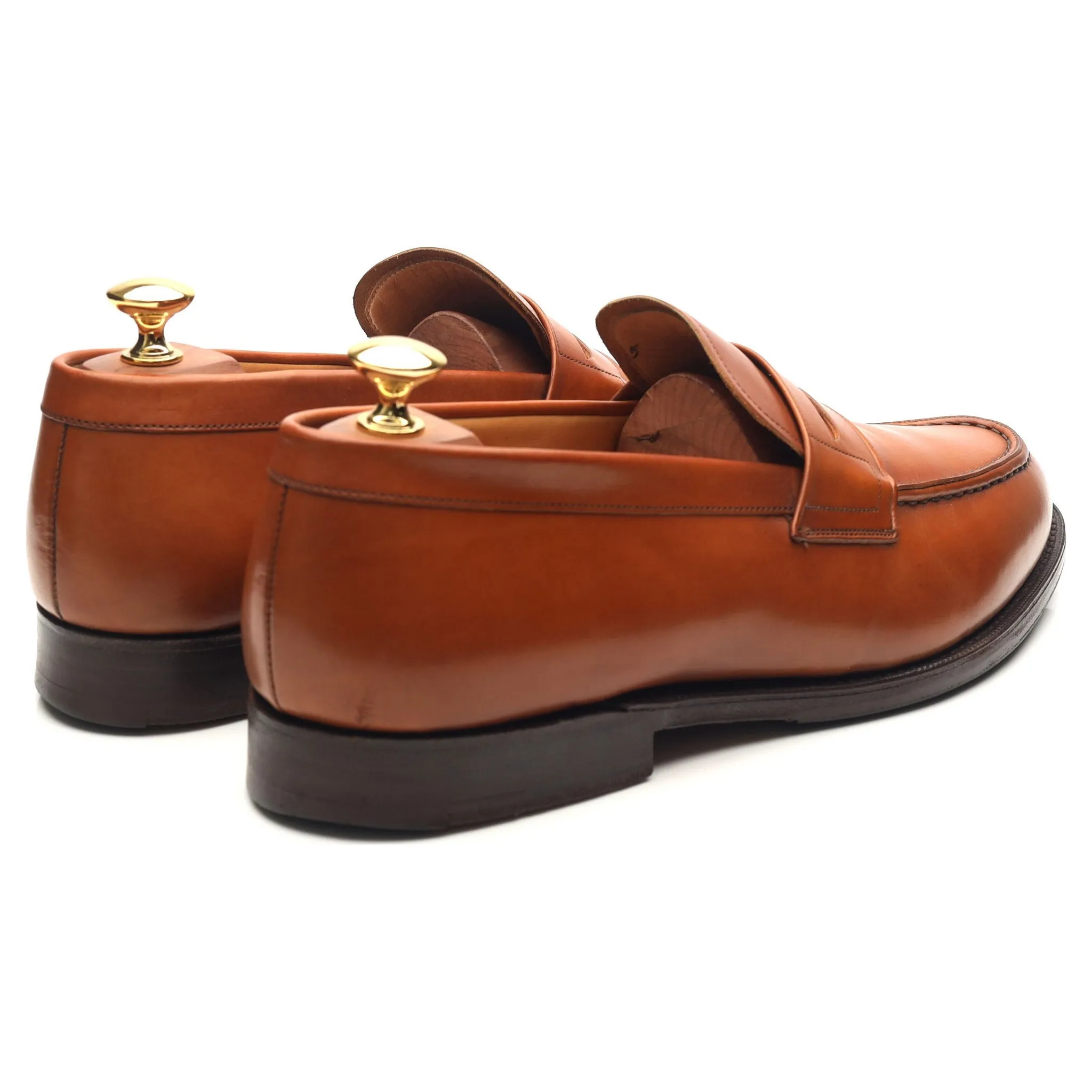 'Darwin' Tan Brown Leather Loafers UK 9 G