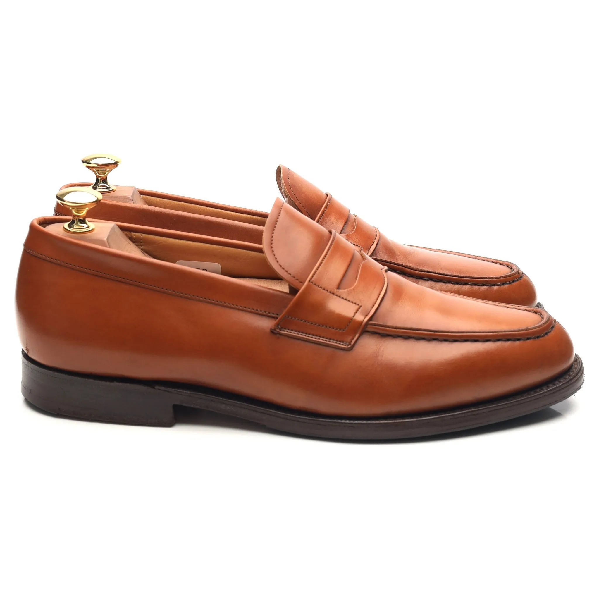 'Darwin' Tan Brown Leather Loafers UK 9 G