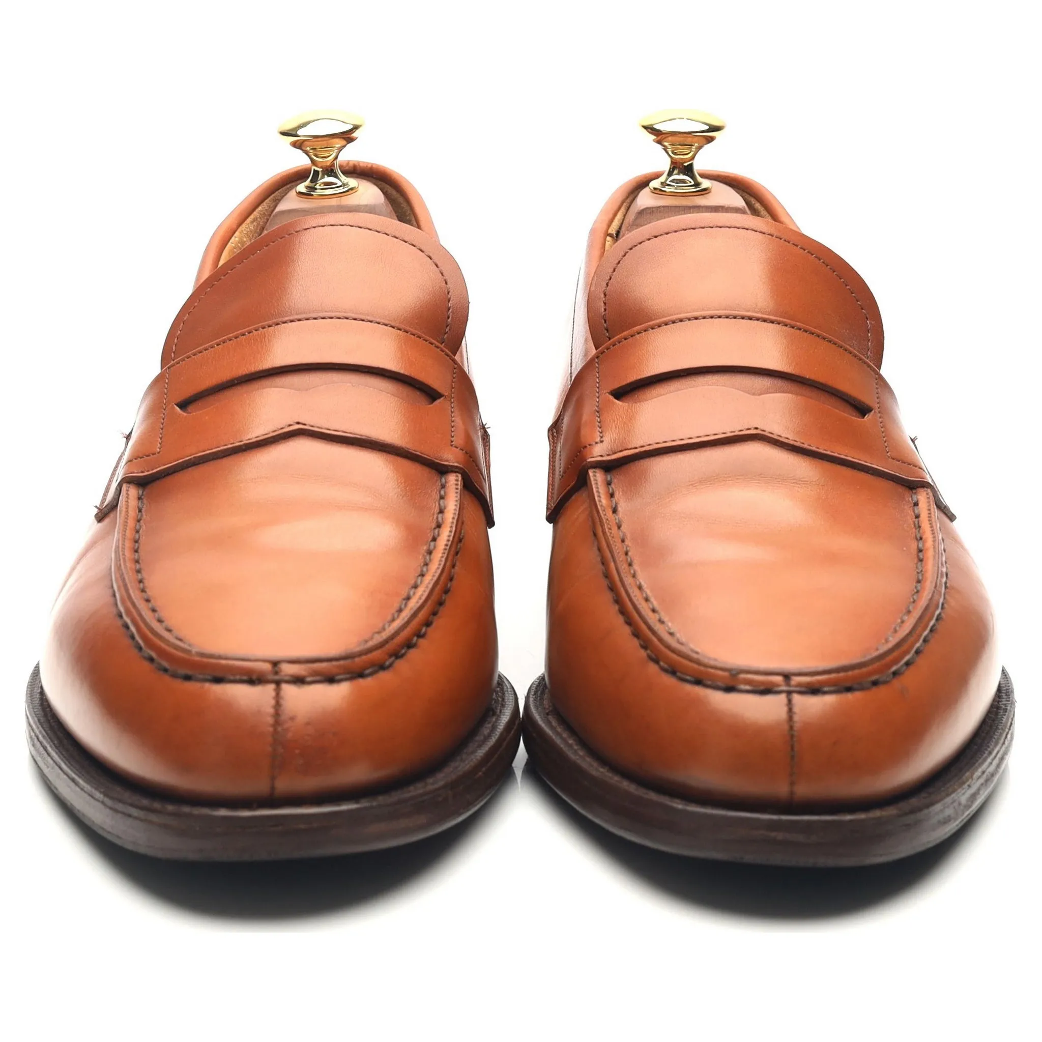 'Darwin' Tan Brown Leather Loafers UK 9 G