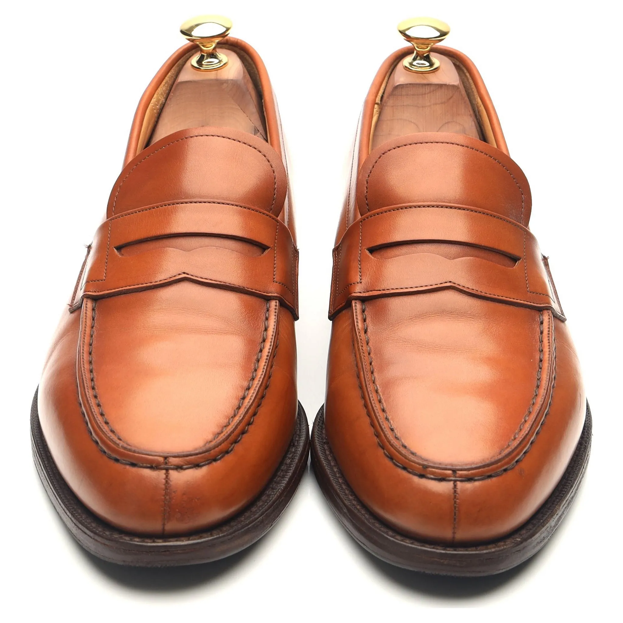 'Darwin' Tan Brown Leather Loafers UK 9 G