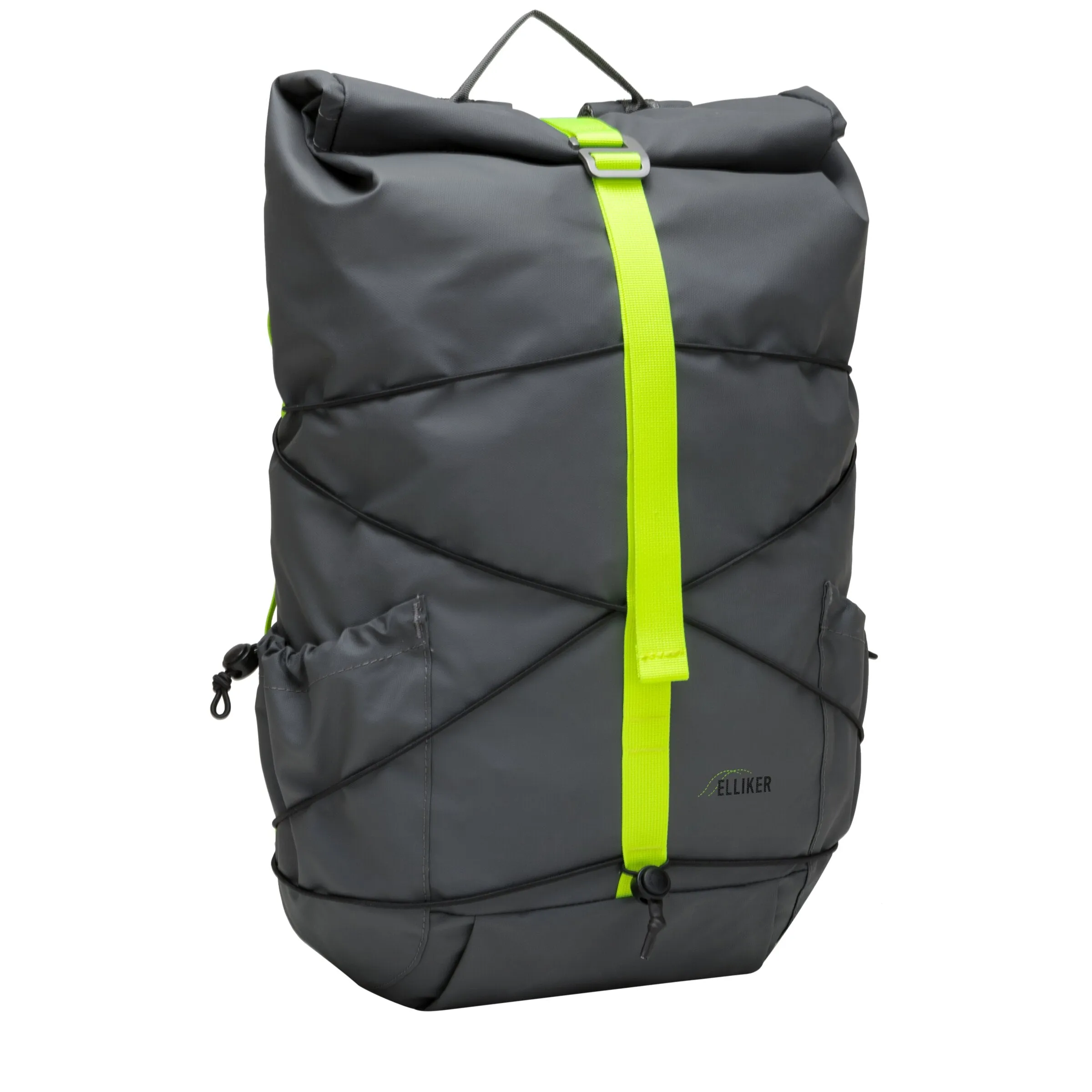 Dayle Roll Top Backpack Grey Neon