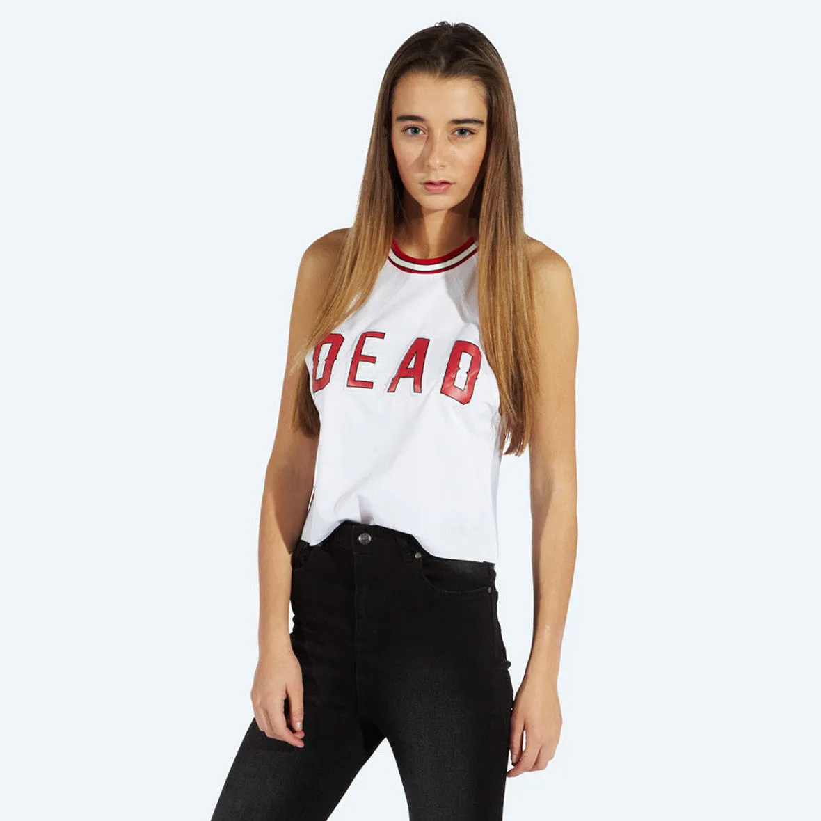 DEAD Crop Basketball Jersey (White)