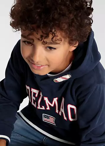 DELMAO Kids Logo Print Hoodie | Grattan