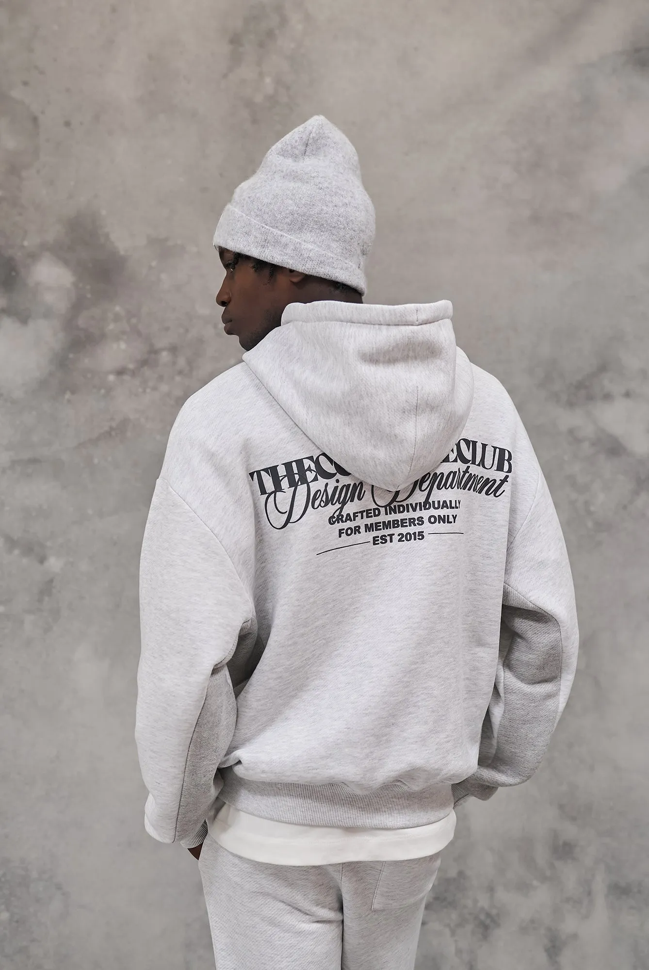 DESIGN DEPARTMENT PANEL HOODIE - GREY MARL