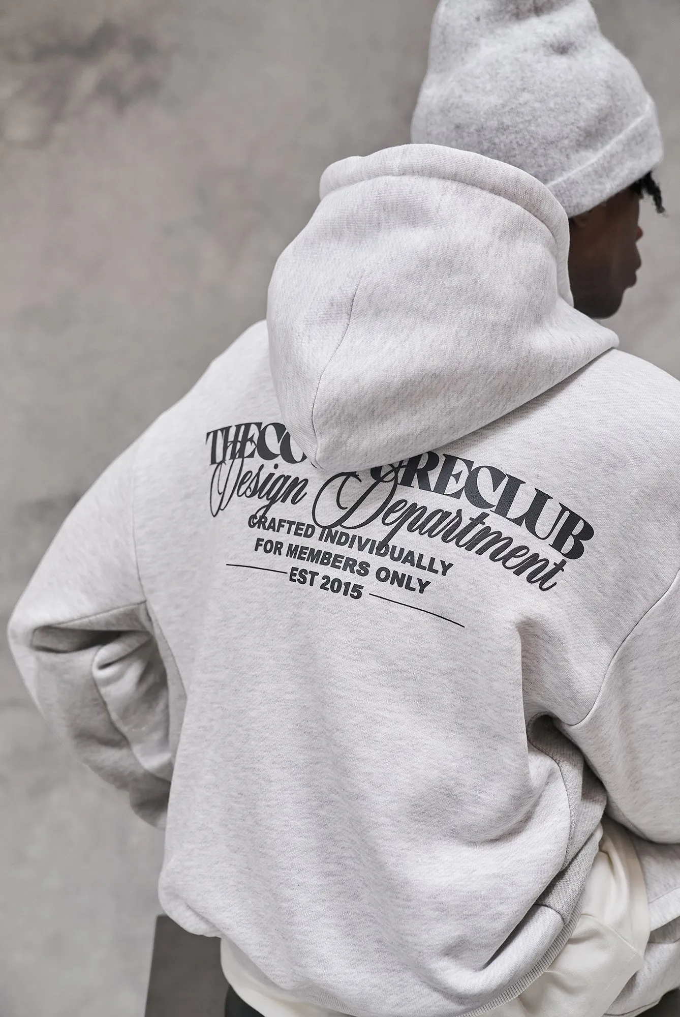 DESIGN DEPARTMENT PANEL HOODIE - GREY MARL