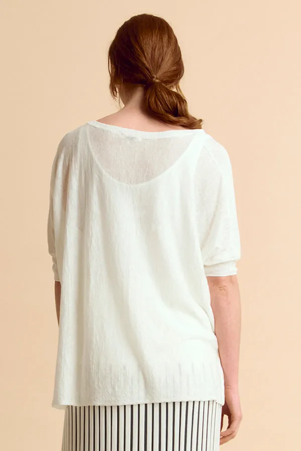 Devernois ATWIN85 LINEN JERSEY OVERSIZE SWEATER