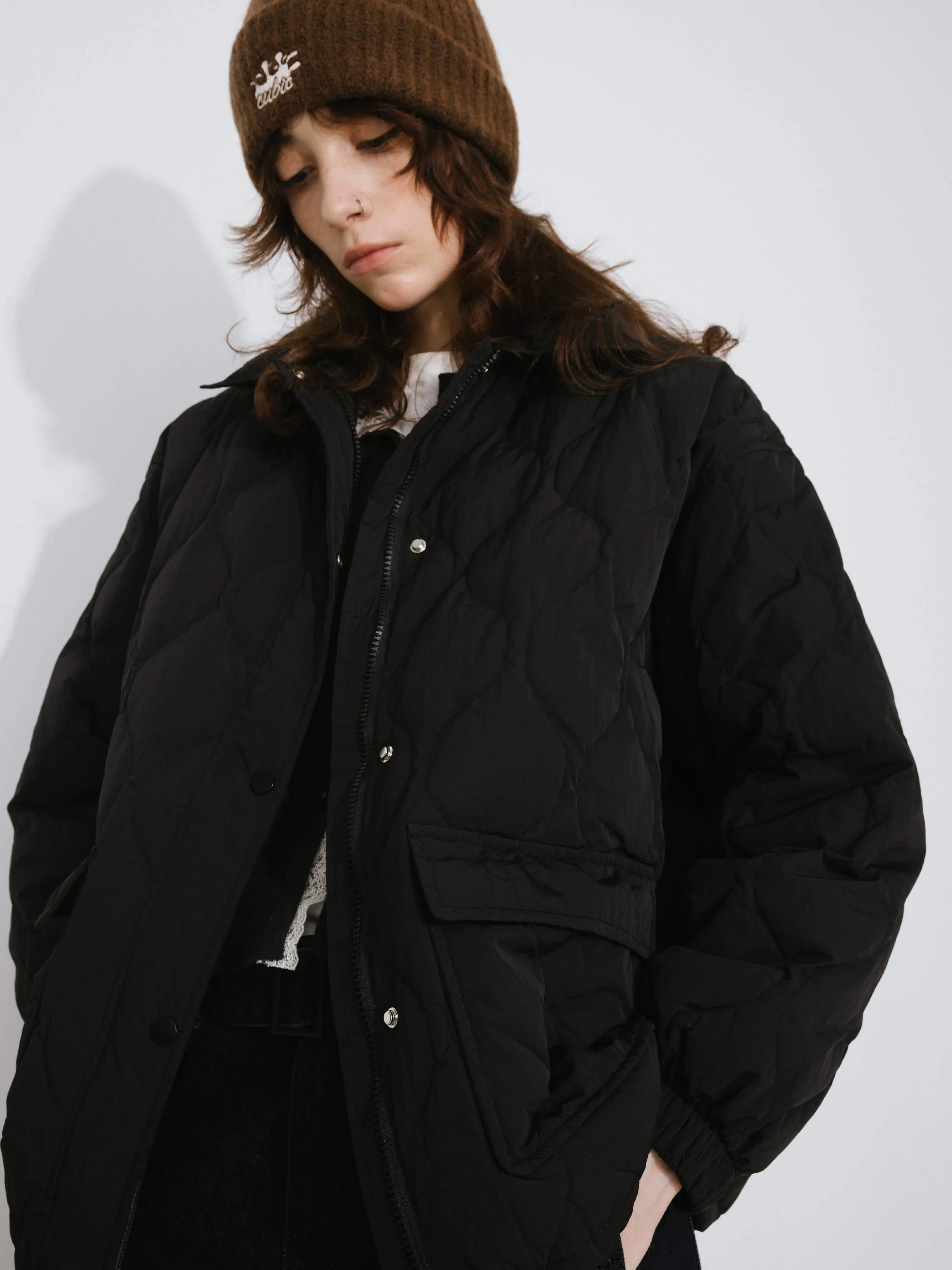 Diamond Padded Short Puffer Jacket