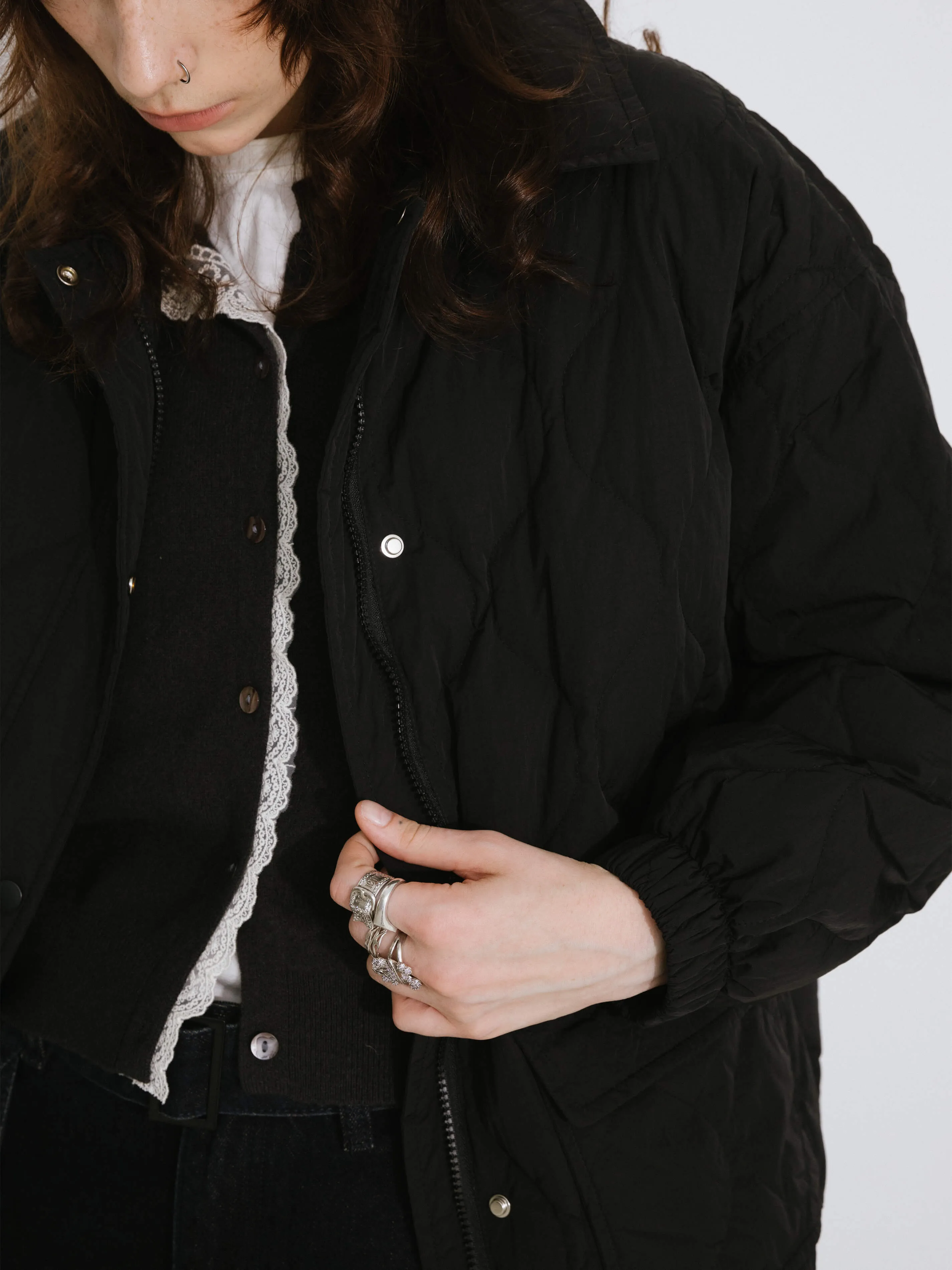 Diamond Padded Short Puffer Jacket