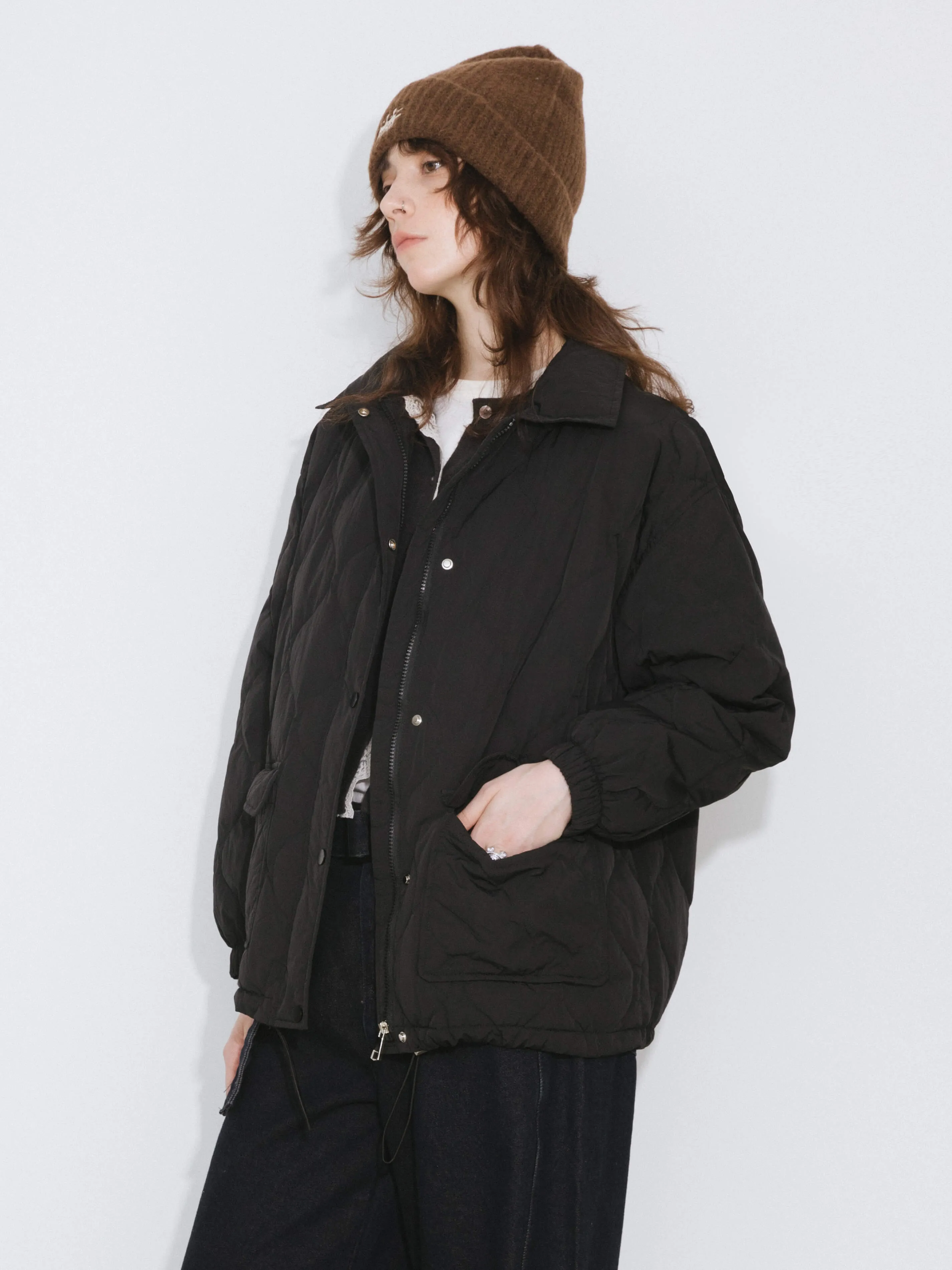 Diamond Padded Short Puffer Jacket