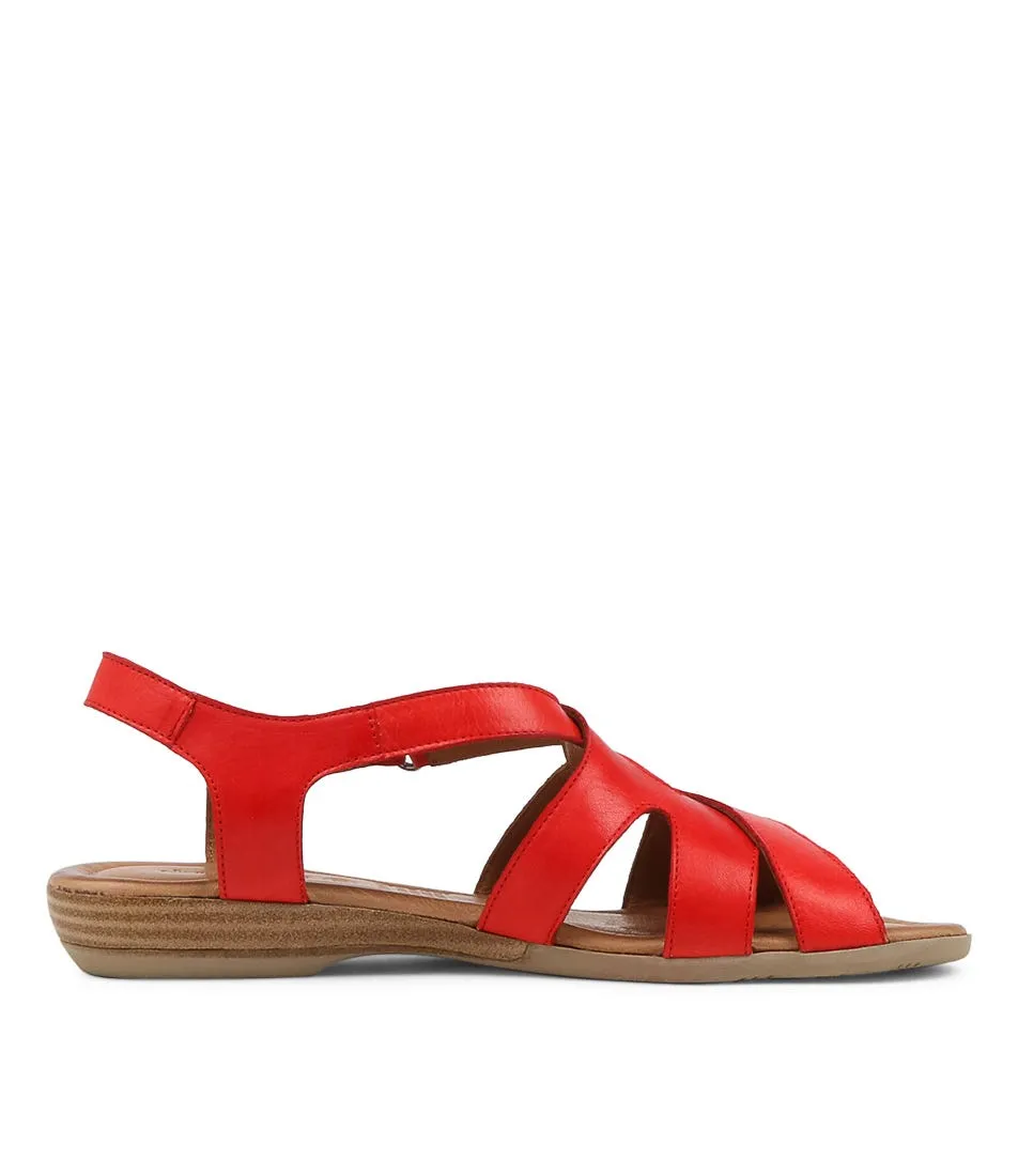 DIANA FERRARI Albaha Red Leather Sandals