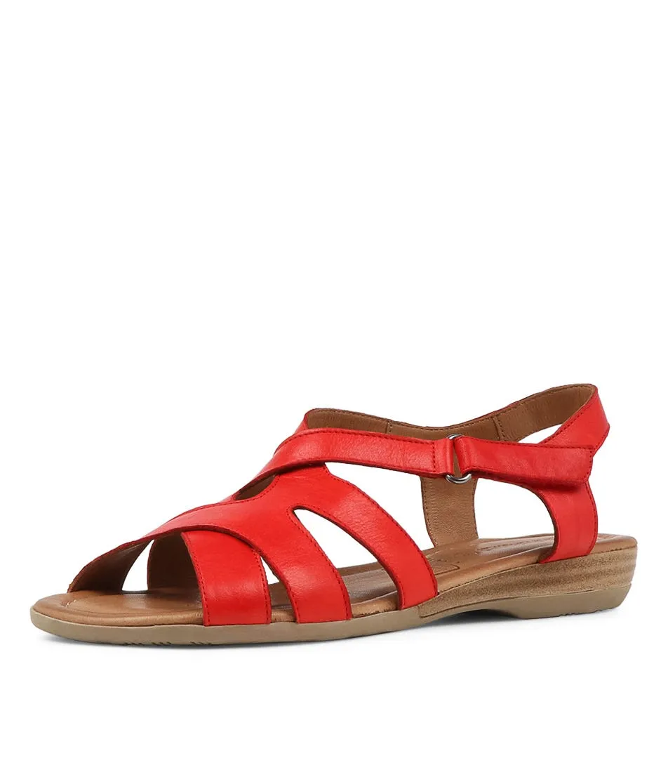 DIANA FERRARI Albaha Red Leather Sandals