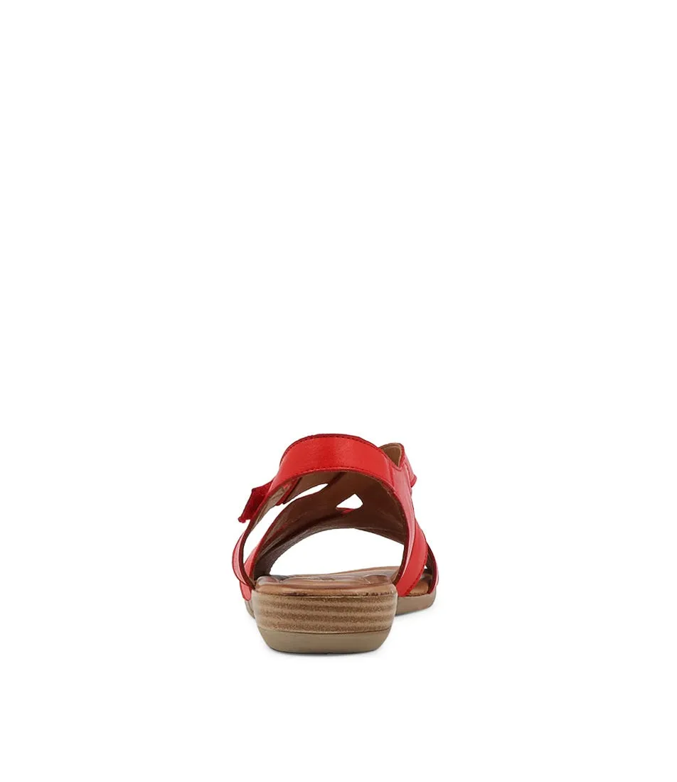 DIANA FERRARI Albaha Red Leather Sandals