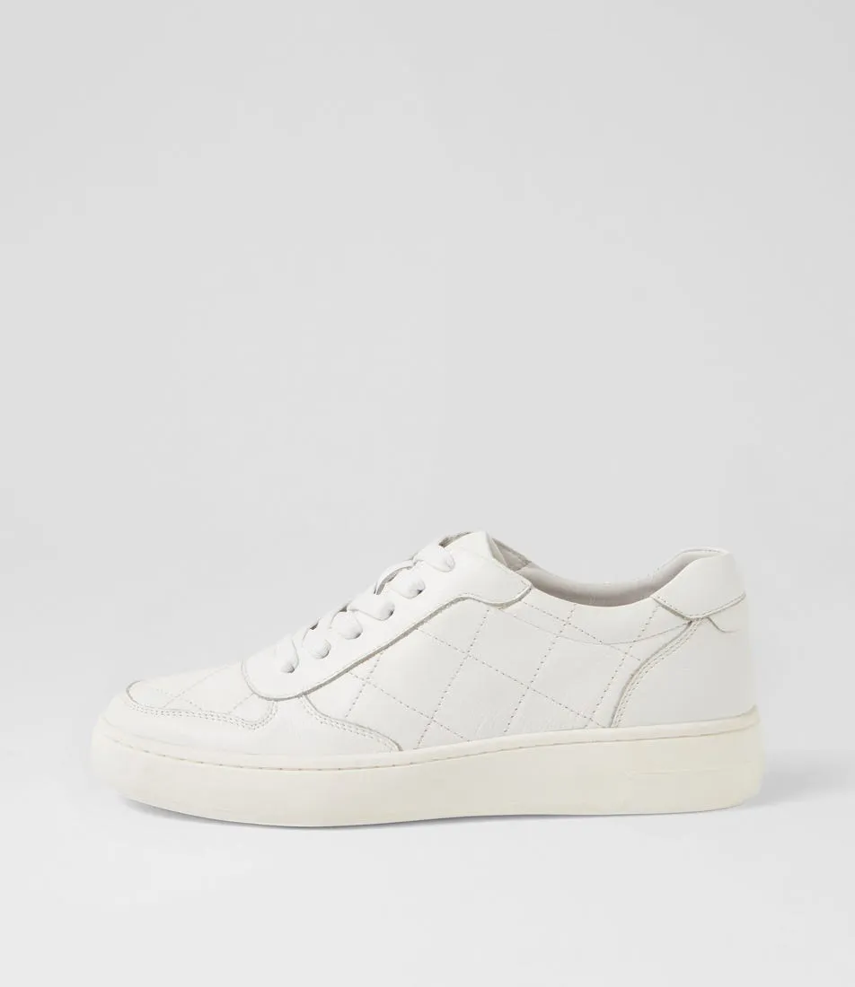 DIANA FERRARI Darva White Leather Sneakers