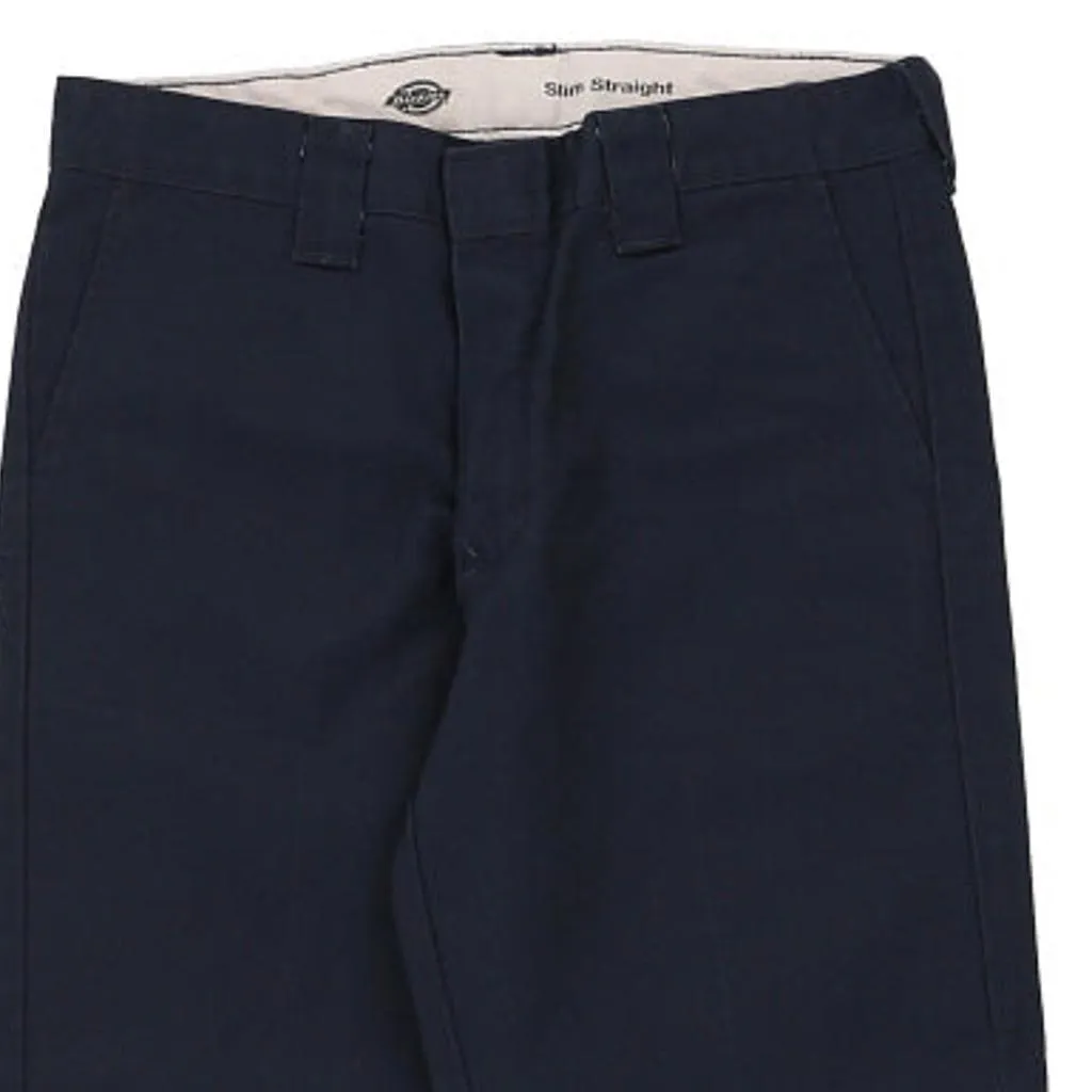 Dickies Trousers - 28W UK 8 Navy Cotton Blend