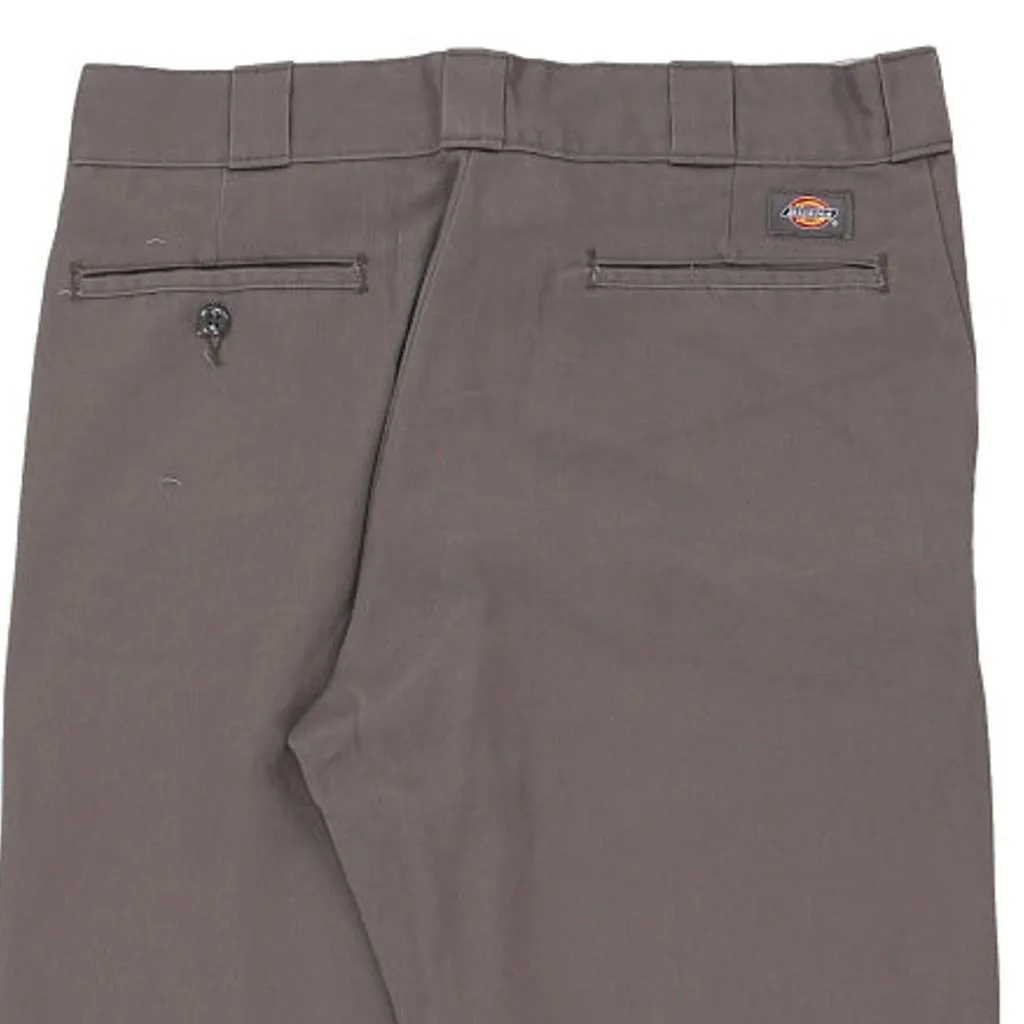 Dickies Trousers - 32W 30L Grey Cotton Blend