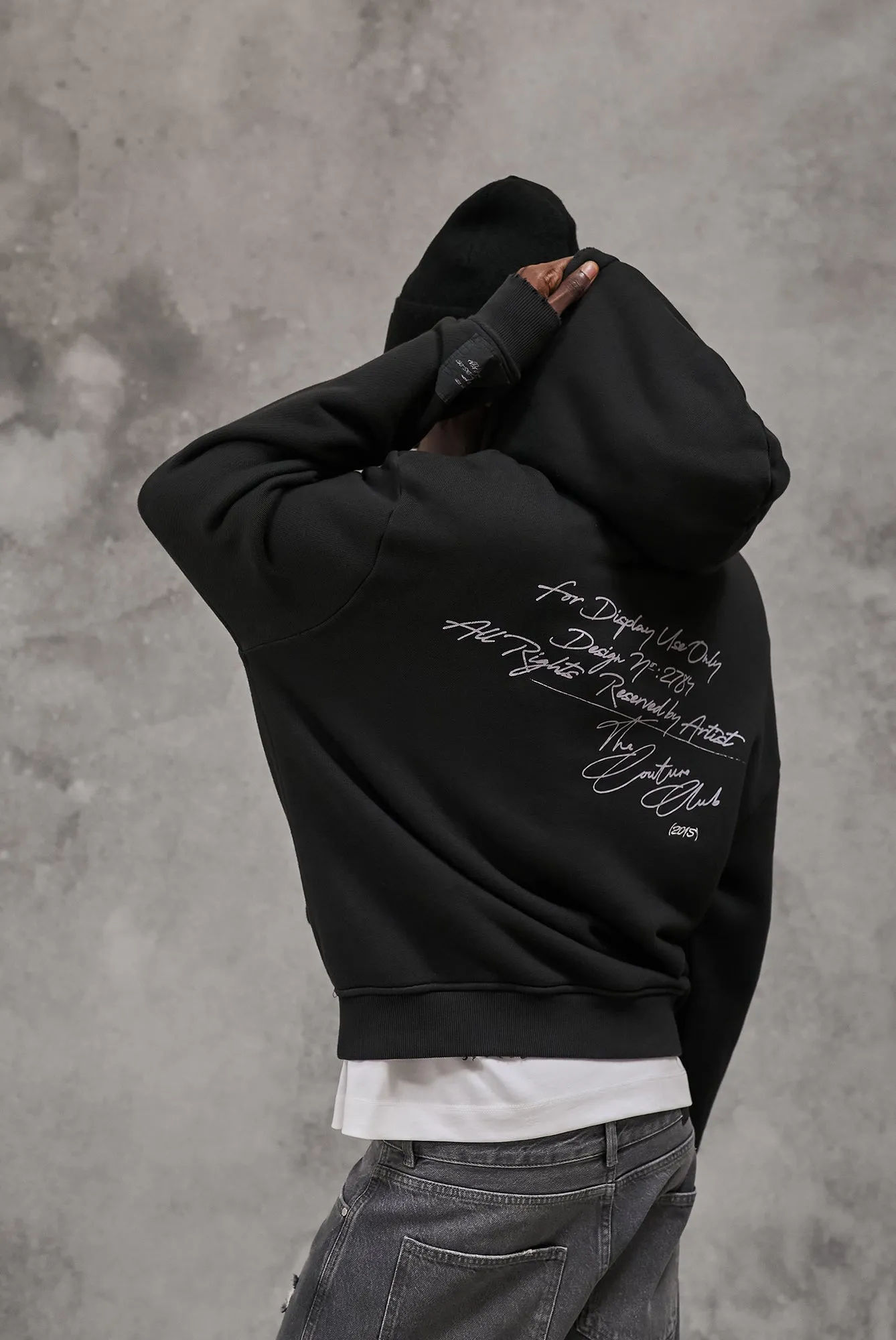 DISPLAY USE ONLY RELAXED HOODIE - WASHED CHARCOAL