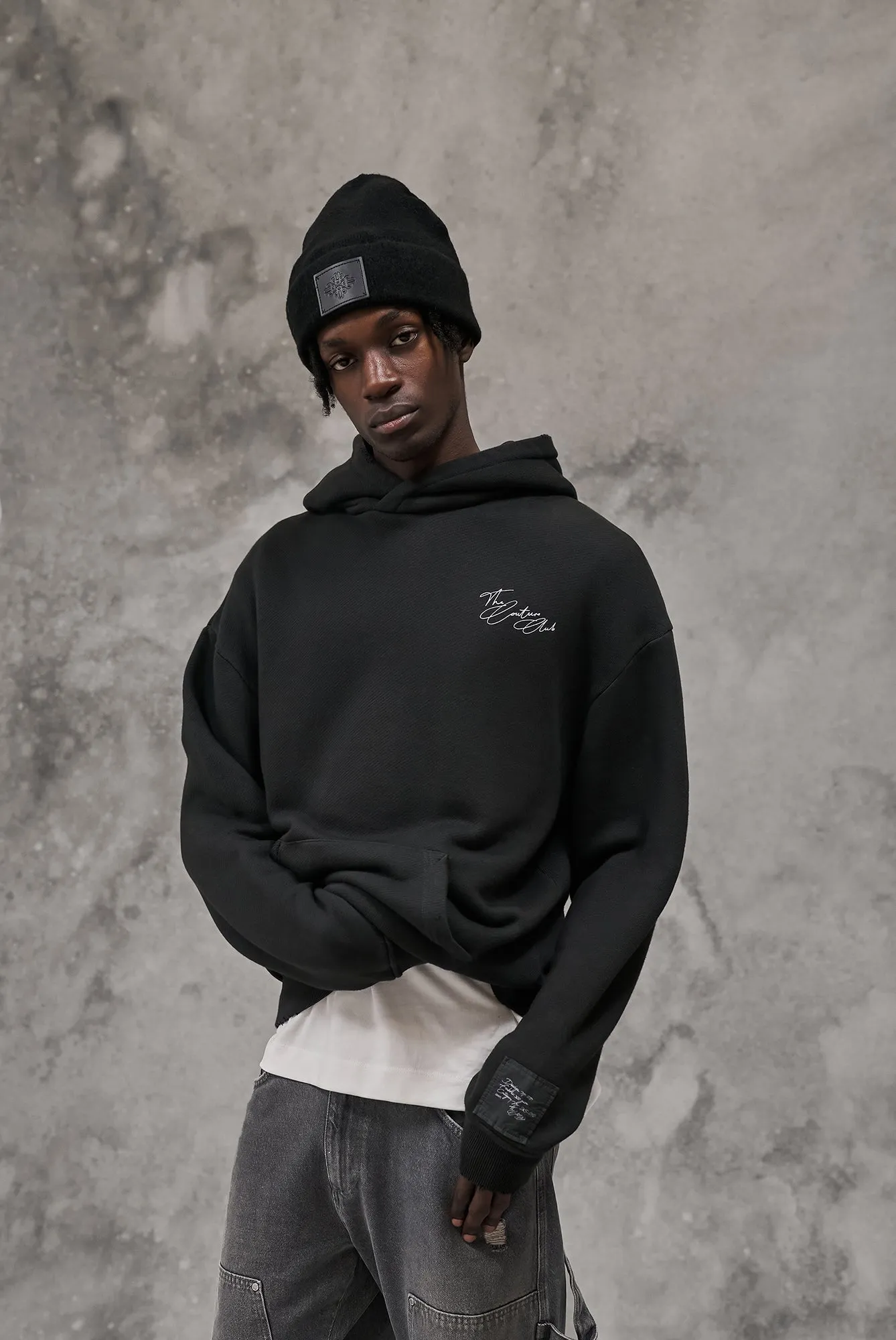 DISPLAY USE ONLY RELAXED HOODIE - WASHED CHARCOAL